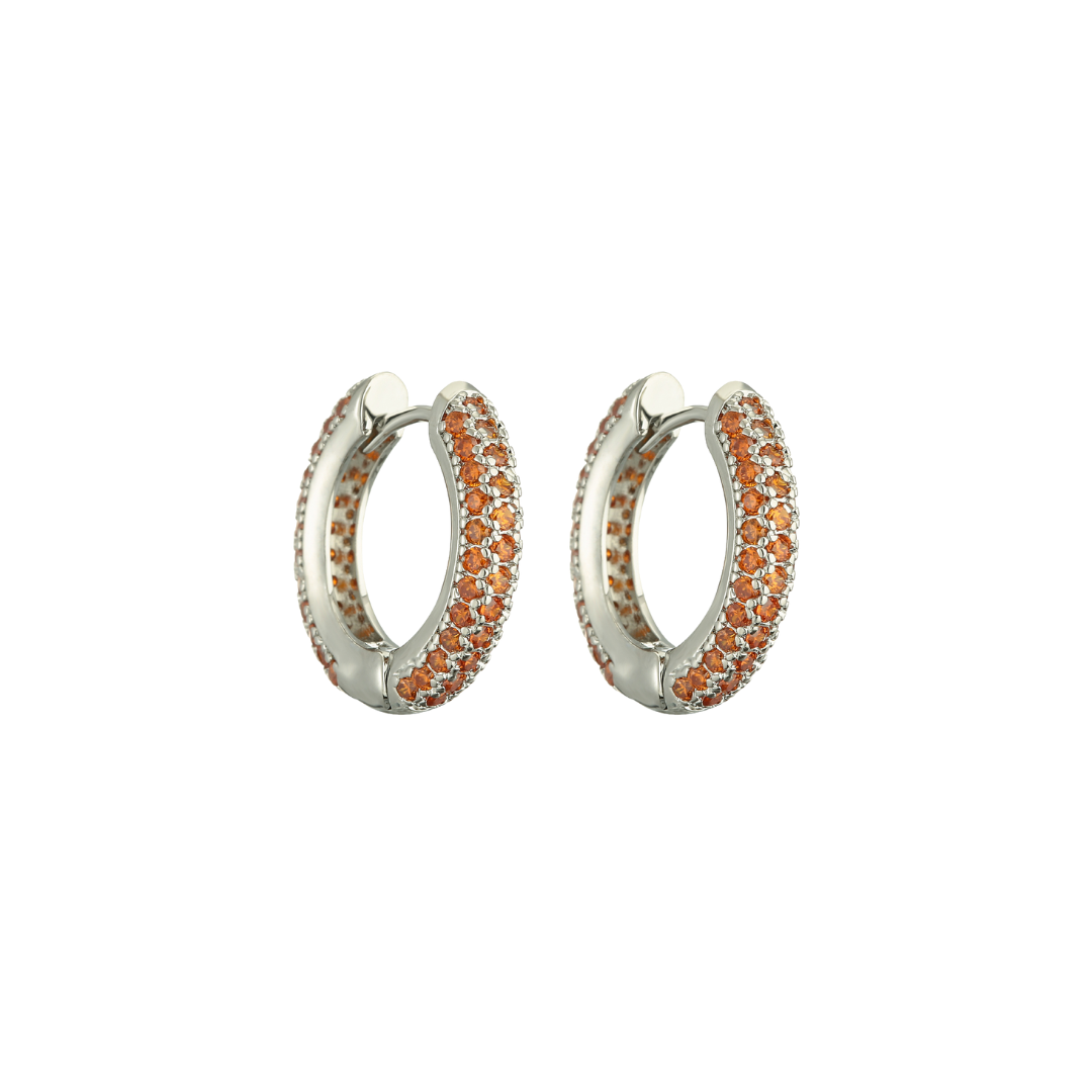 Classic diamond hoops orange