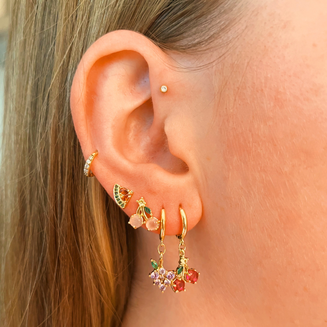 Earring sweet cherry fuchsia