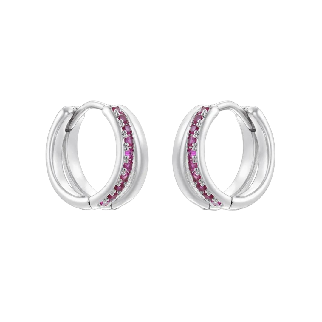 Elena hoops fuchsia