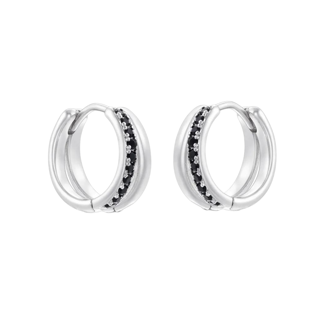 Elena hoops zwart