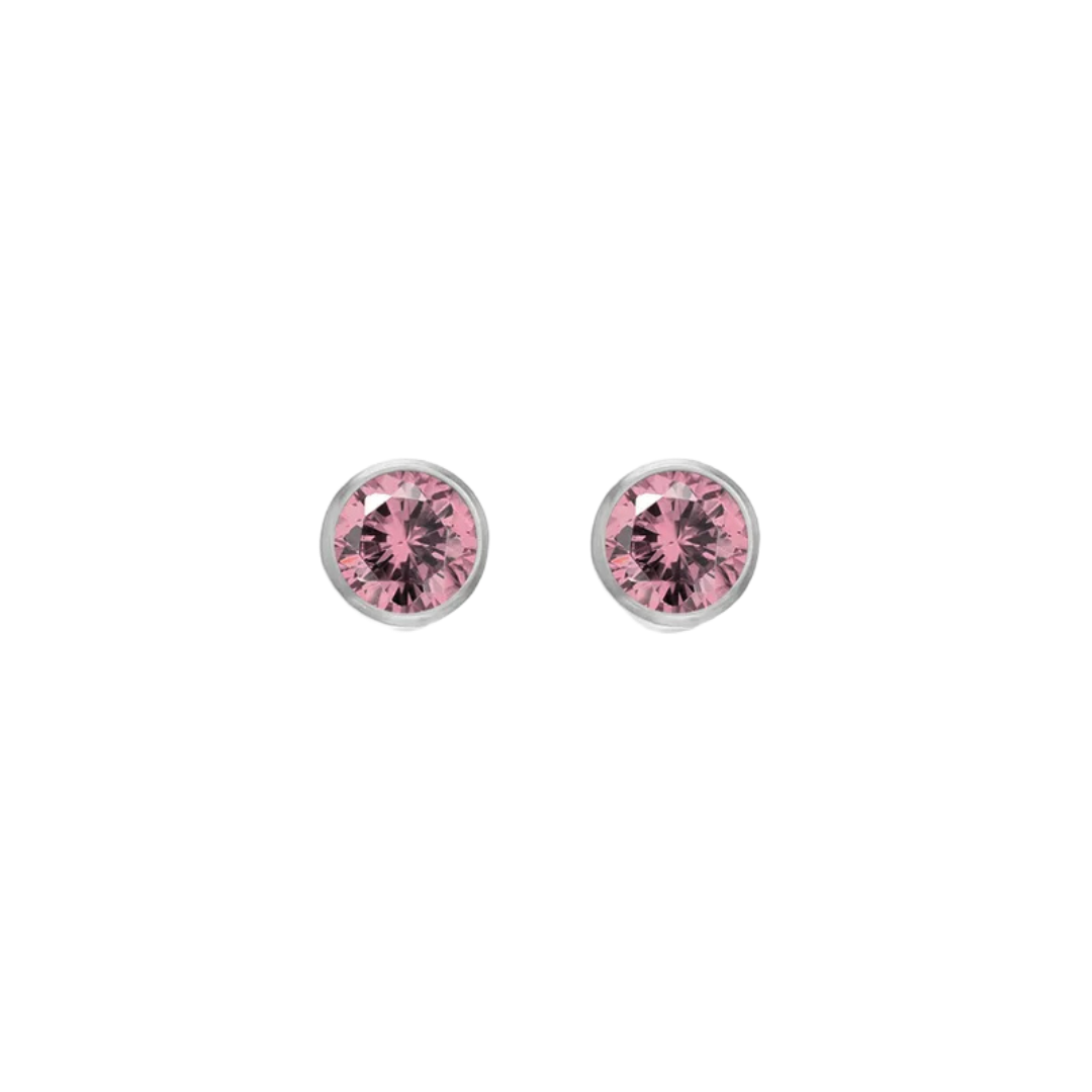 Classic diamond studs roze