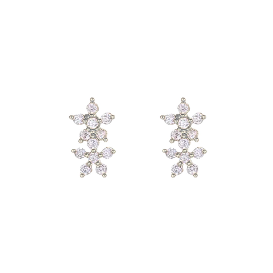 Double flower studs