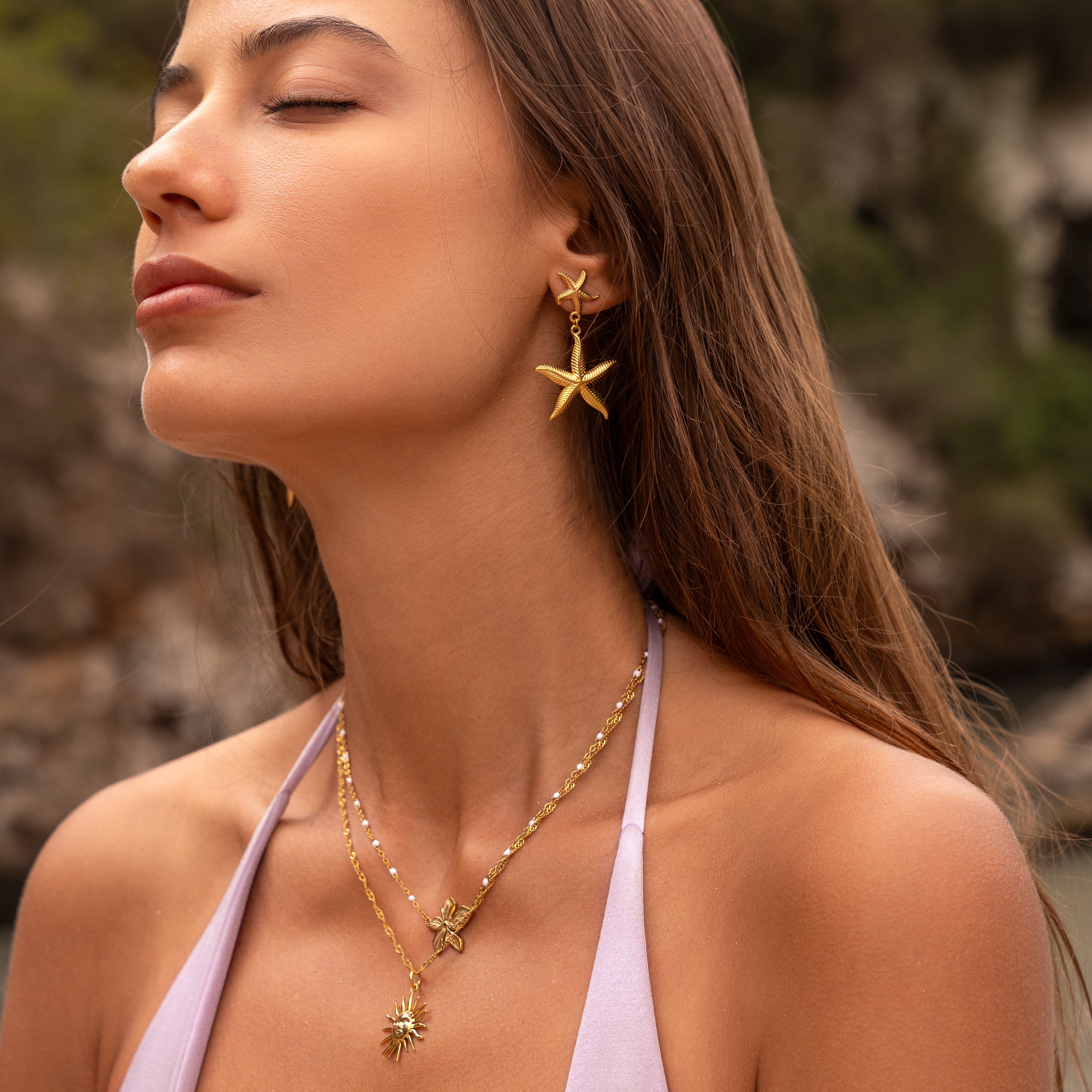 Necklace shining sun