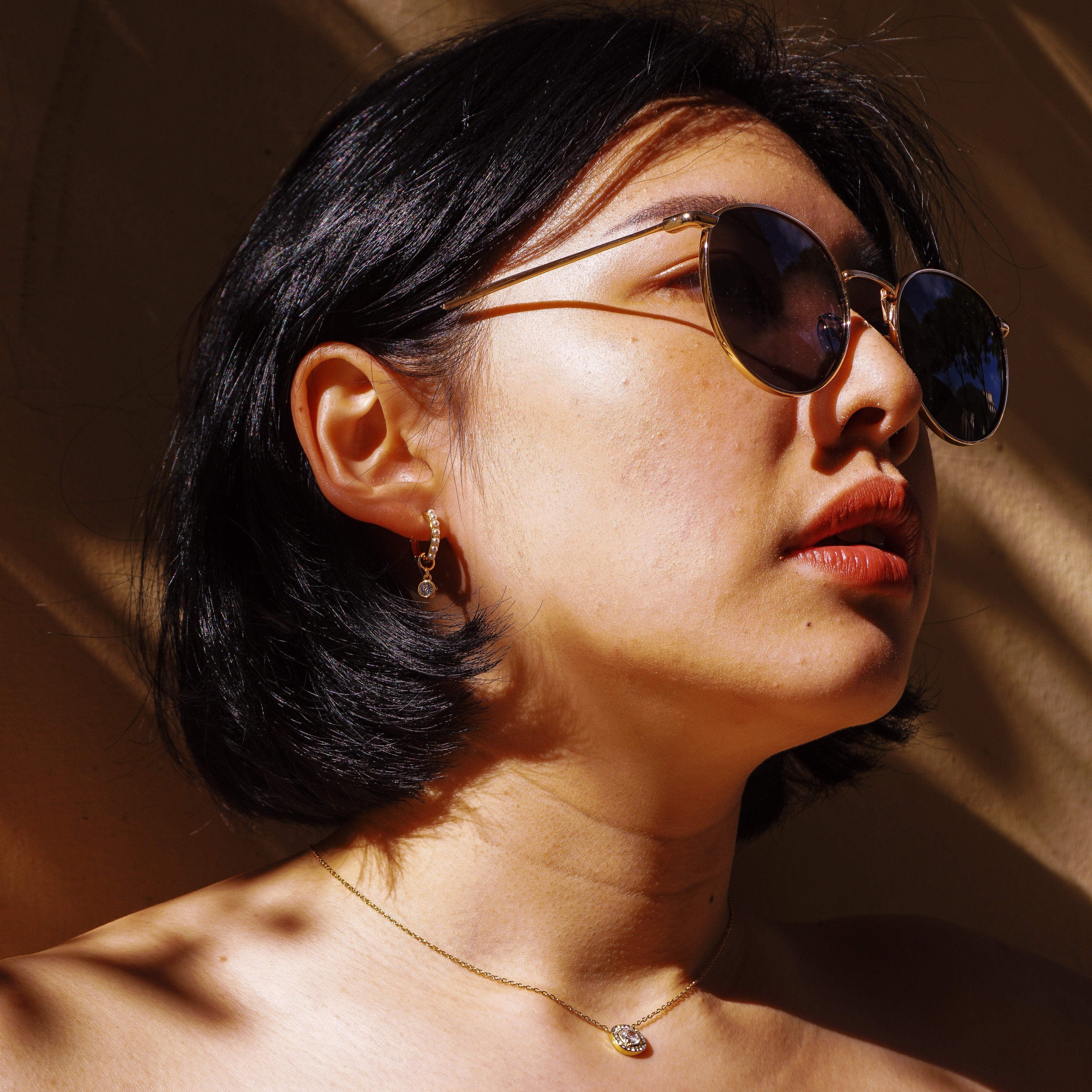 Earrings adelina white