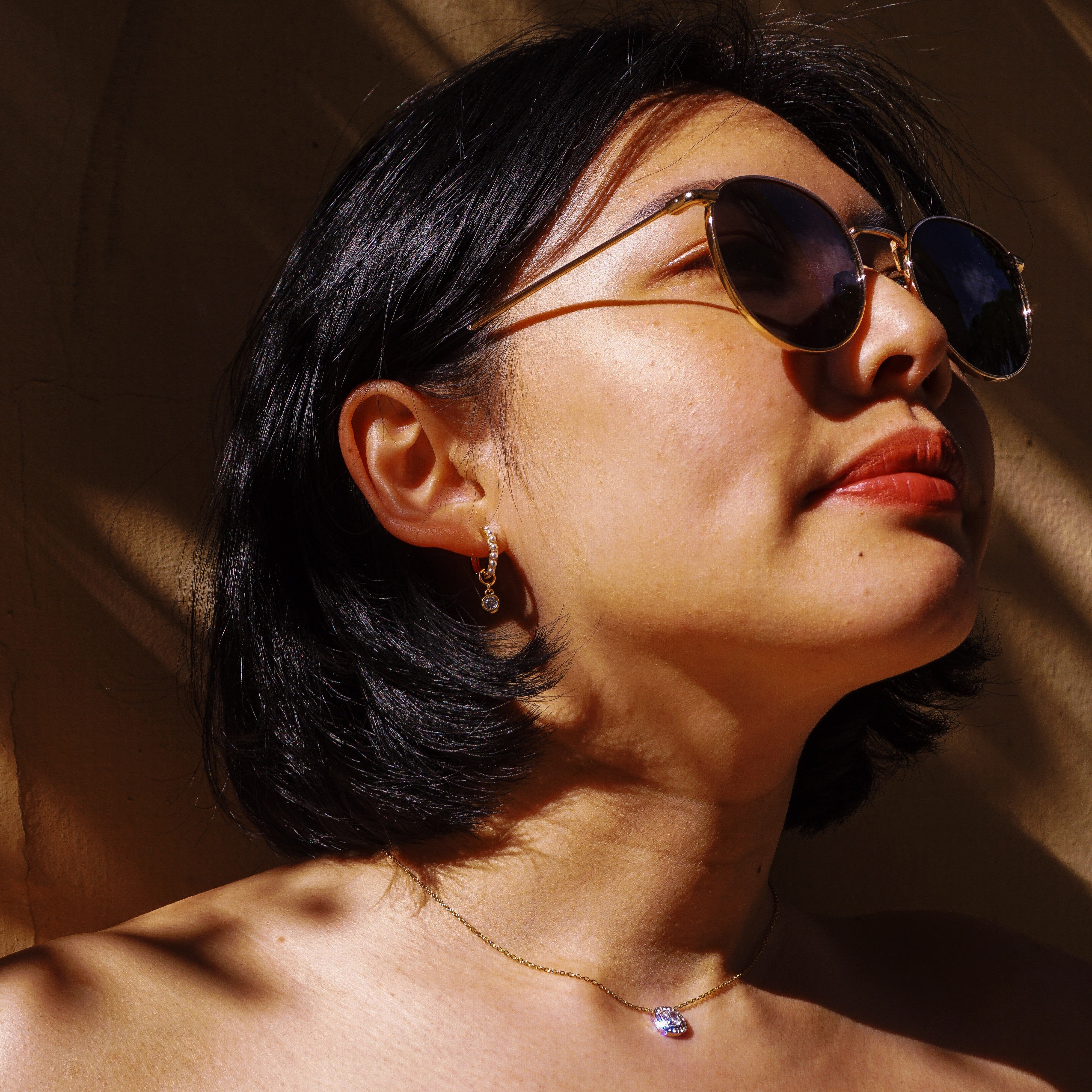 Earrings adelina white