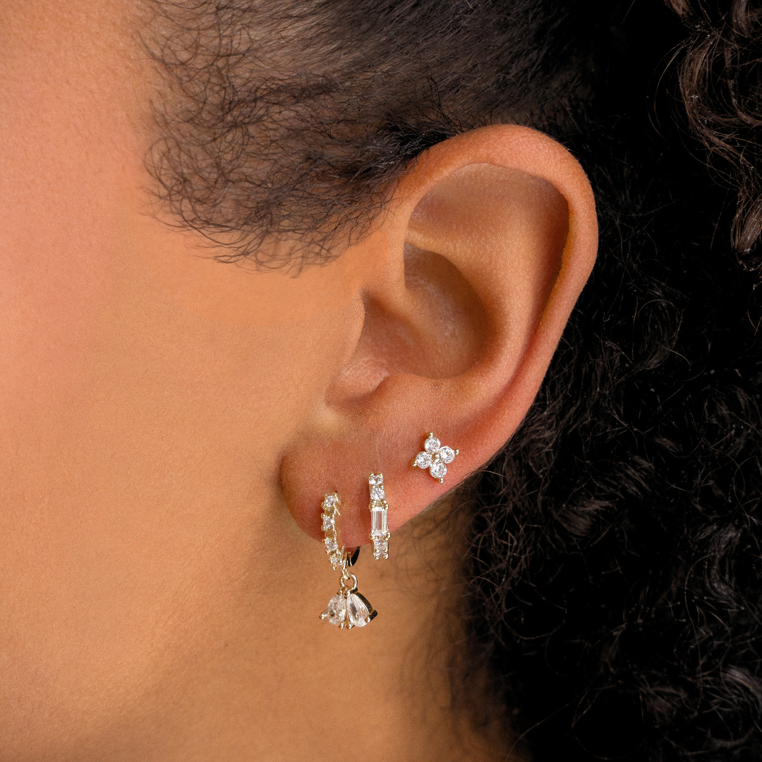 Earrings belle white