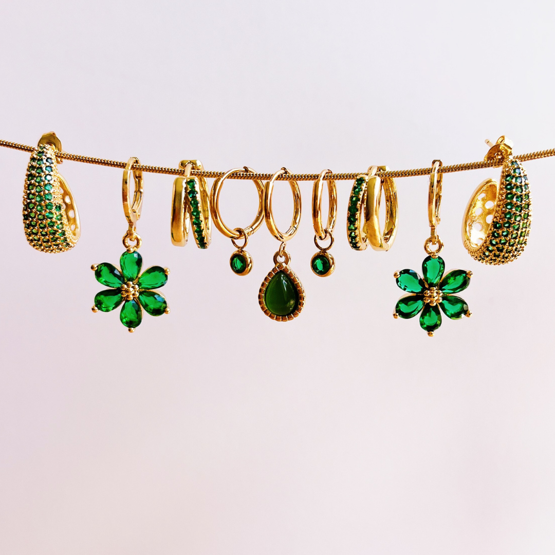 Elena hoops green