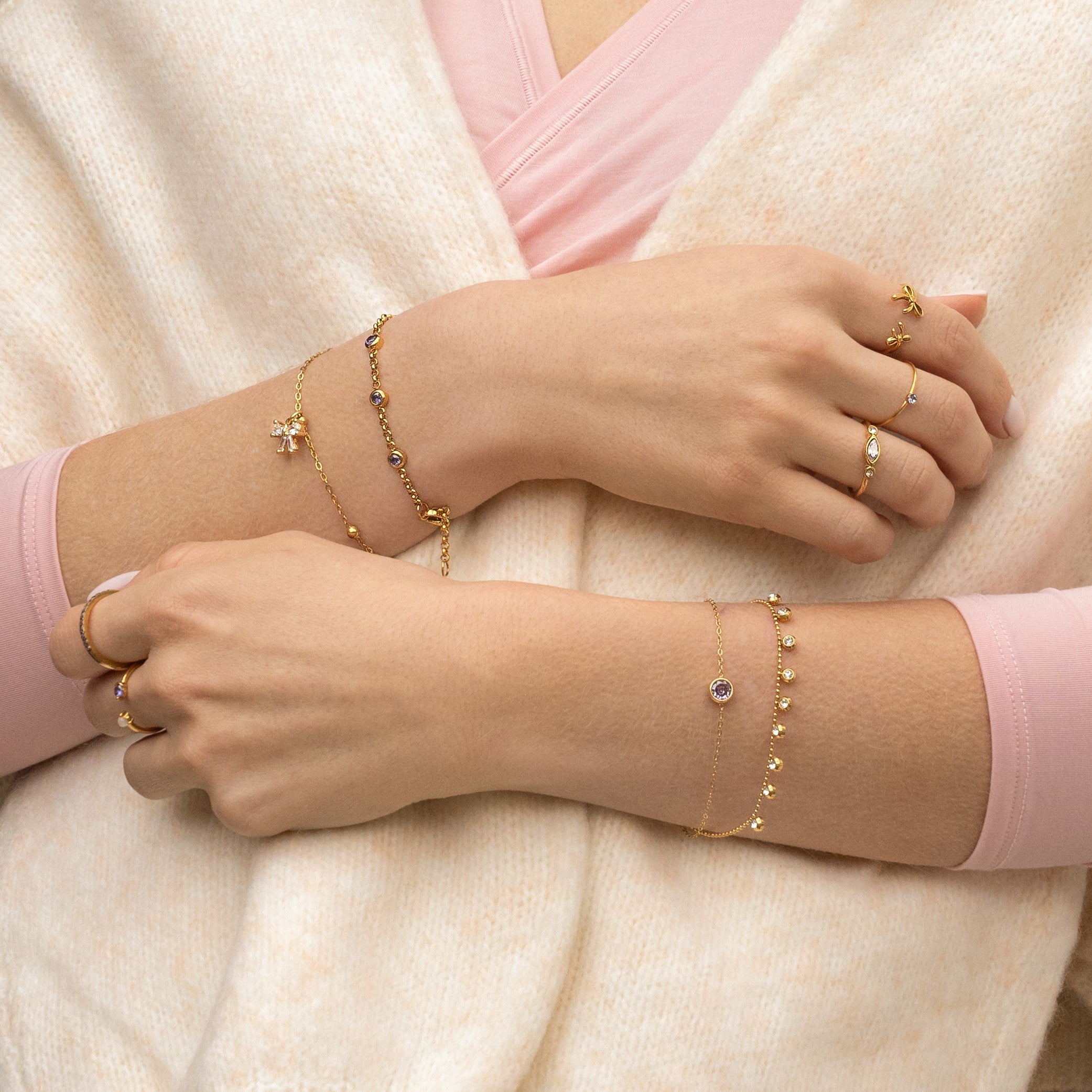 Armband evelyn paars