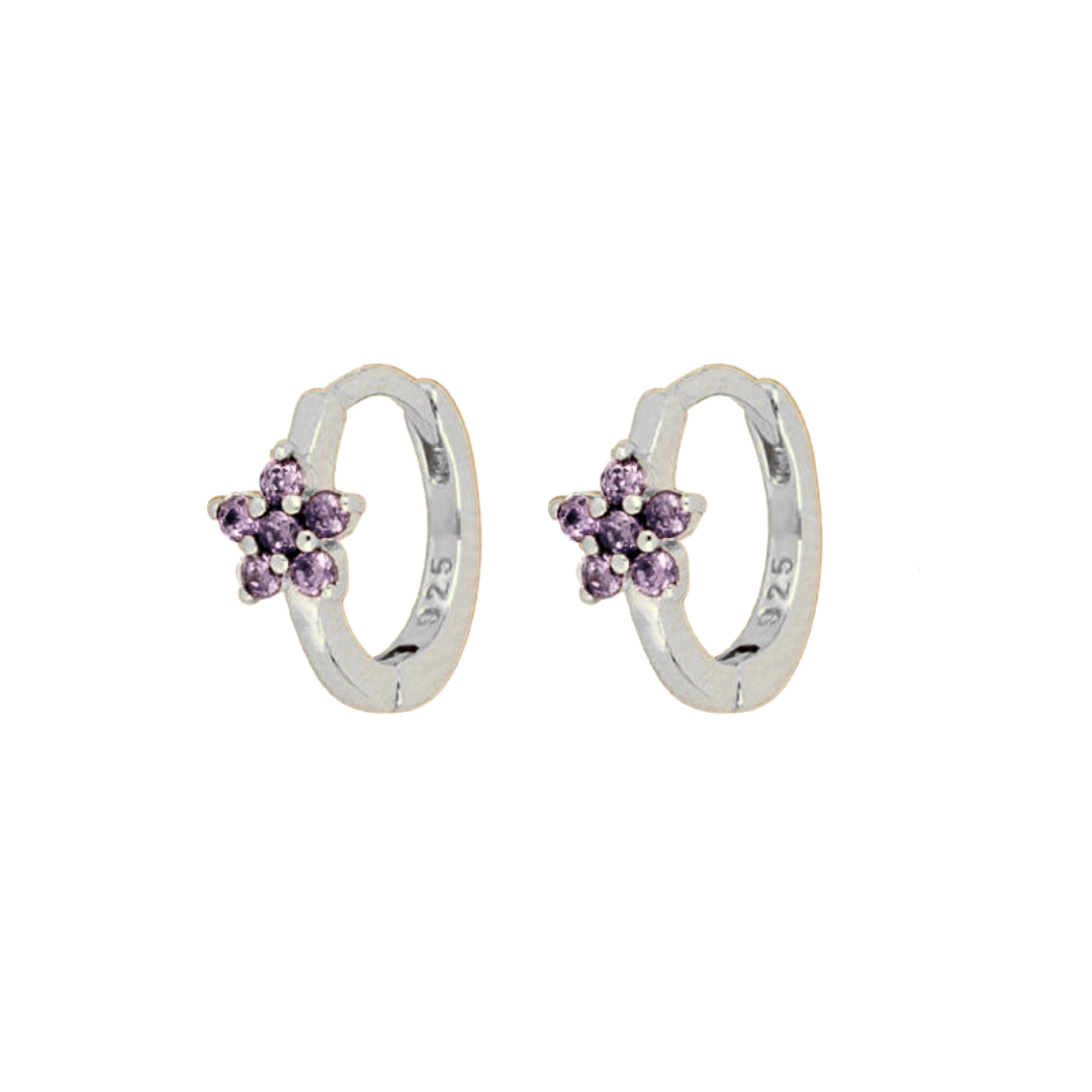Flower petal hoops purple