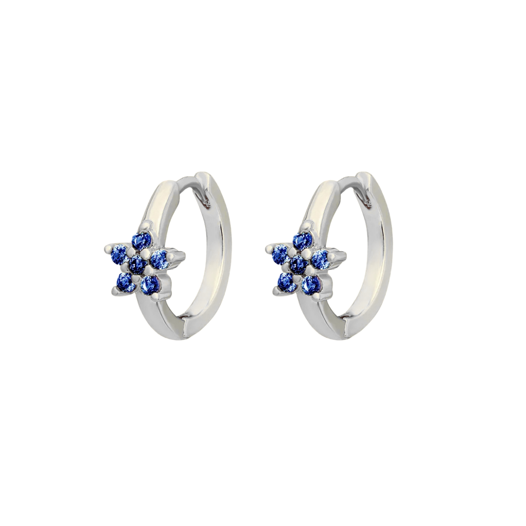 Flower petal hoops blue