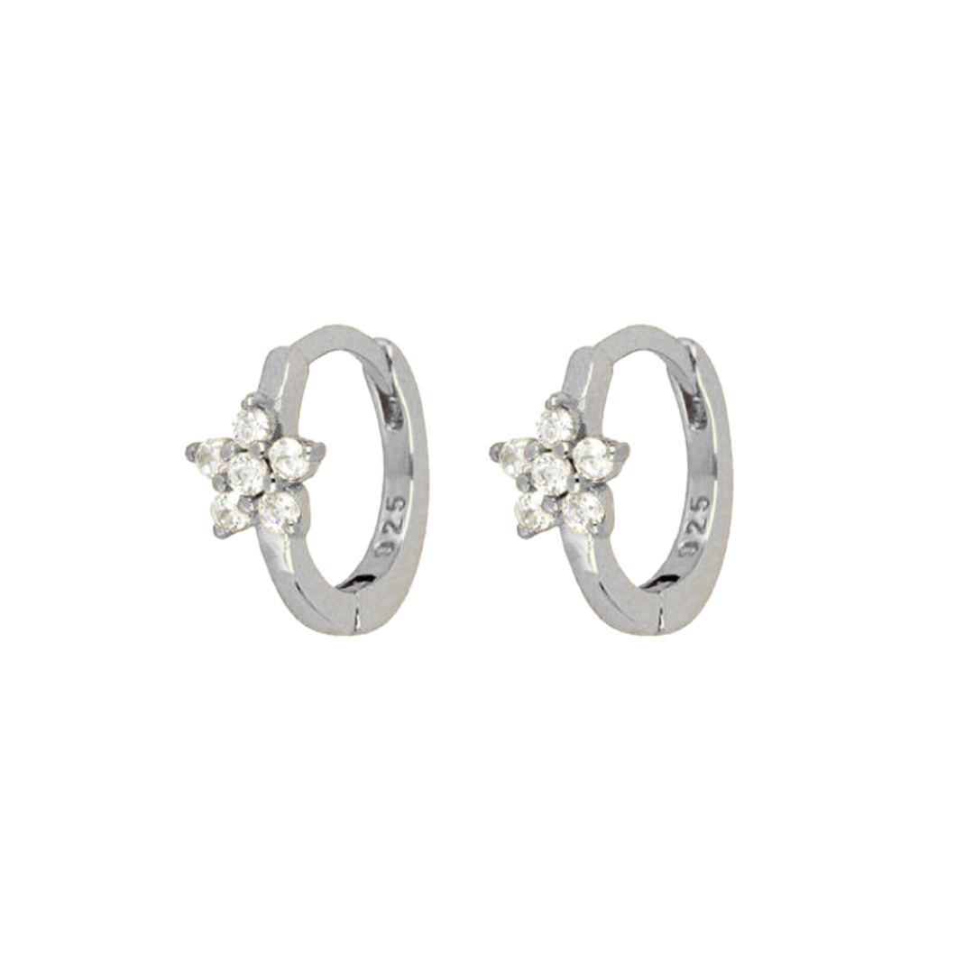 Flower petal hoops white