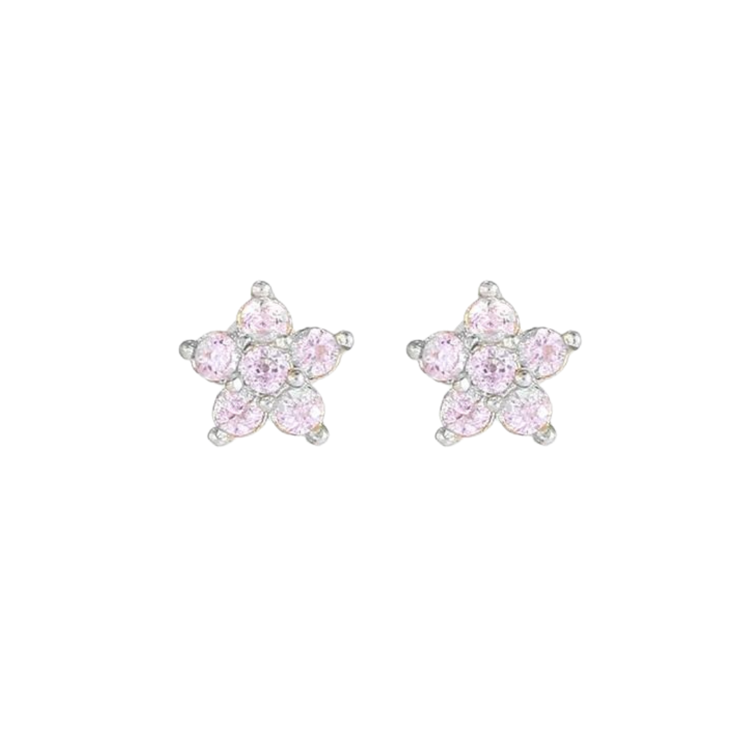 Flower petal studs pink