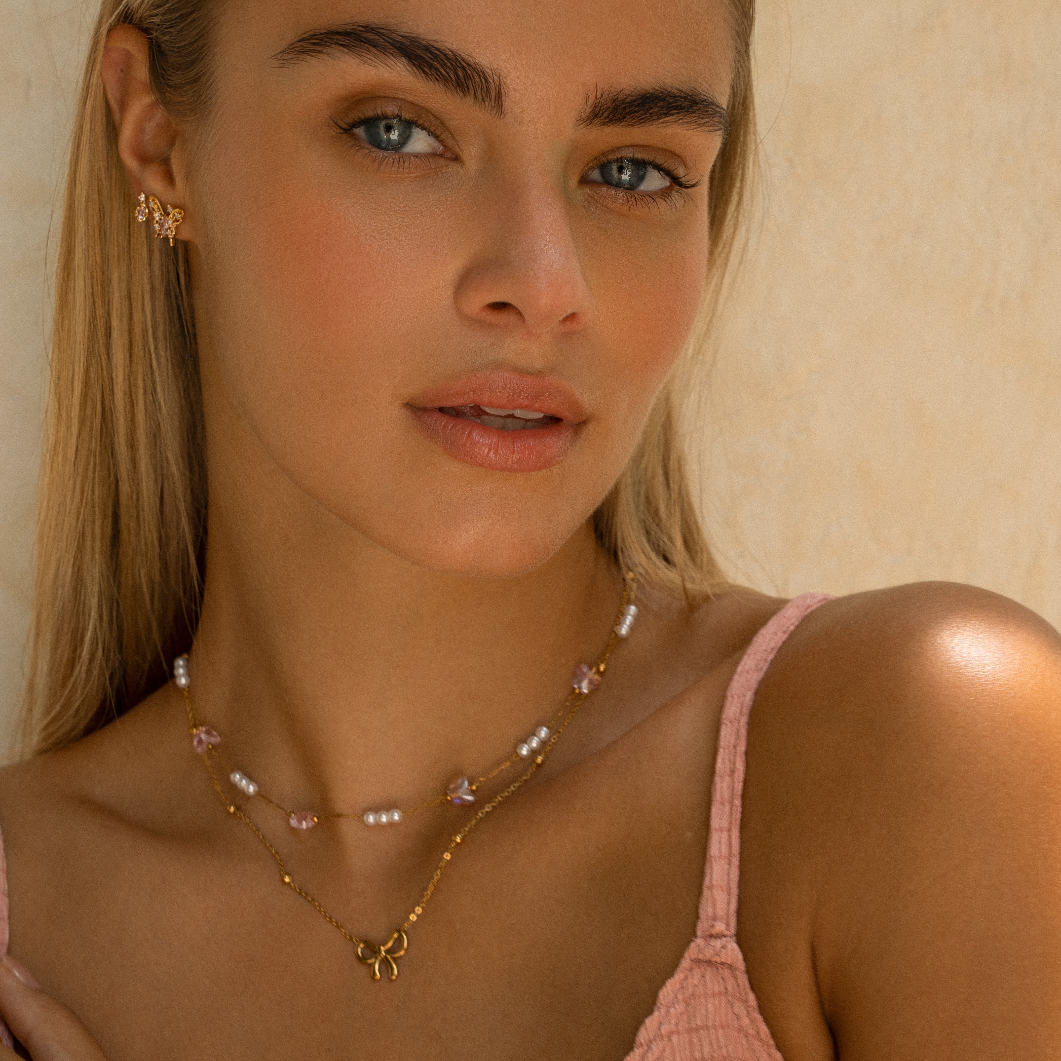 Ketting butterfly pearl