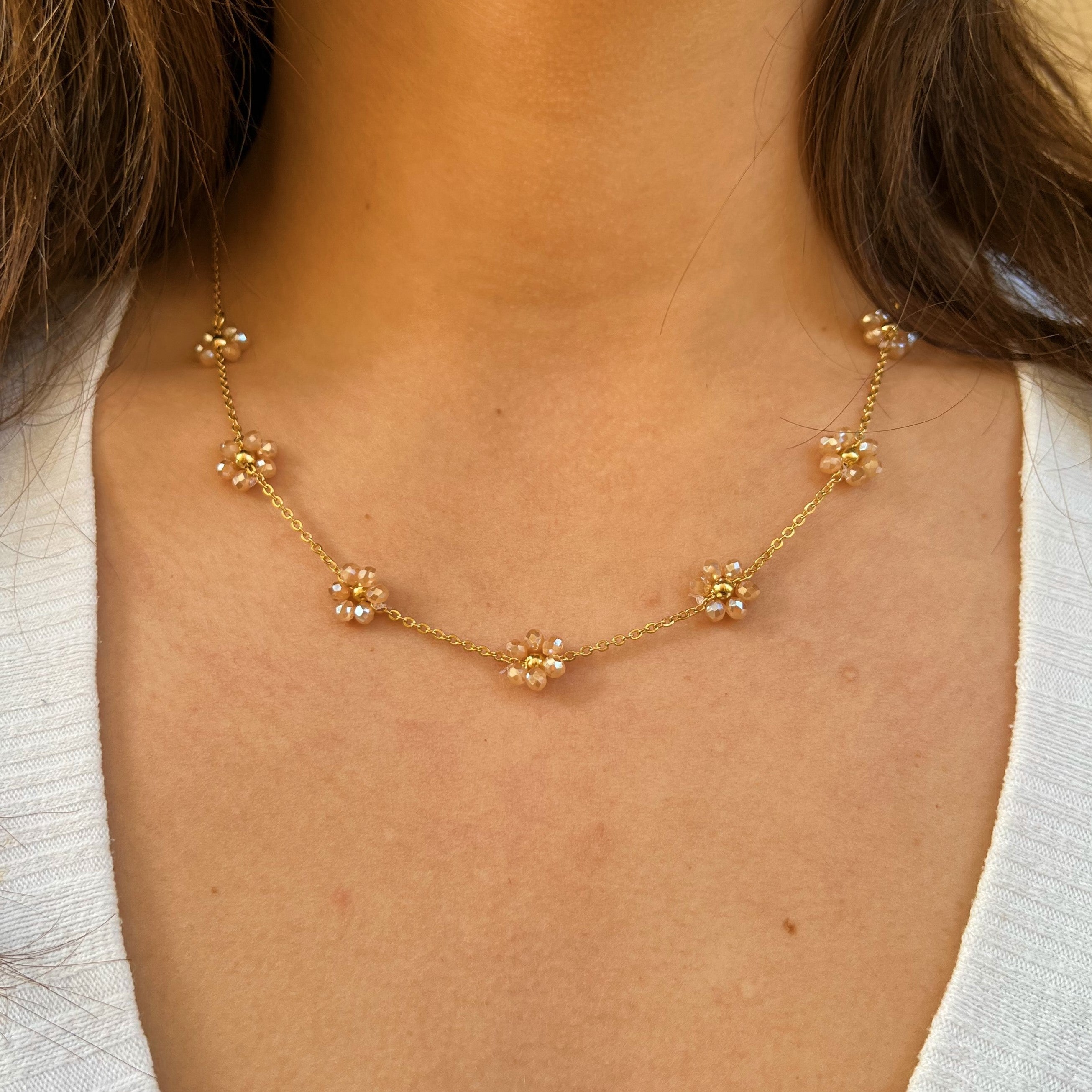 Necklace la fiore champagne