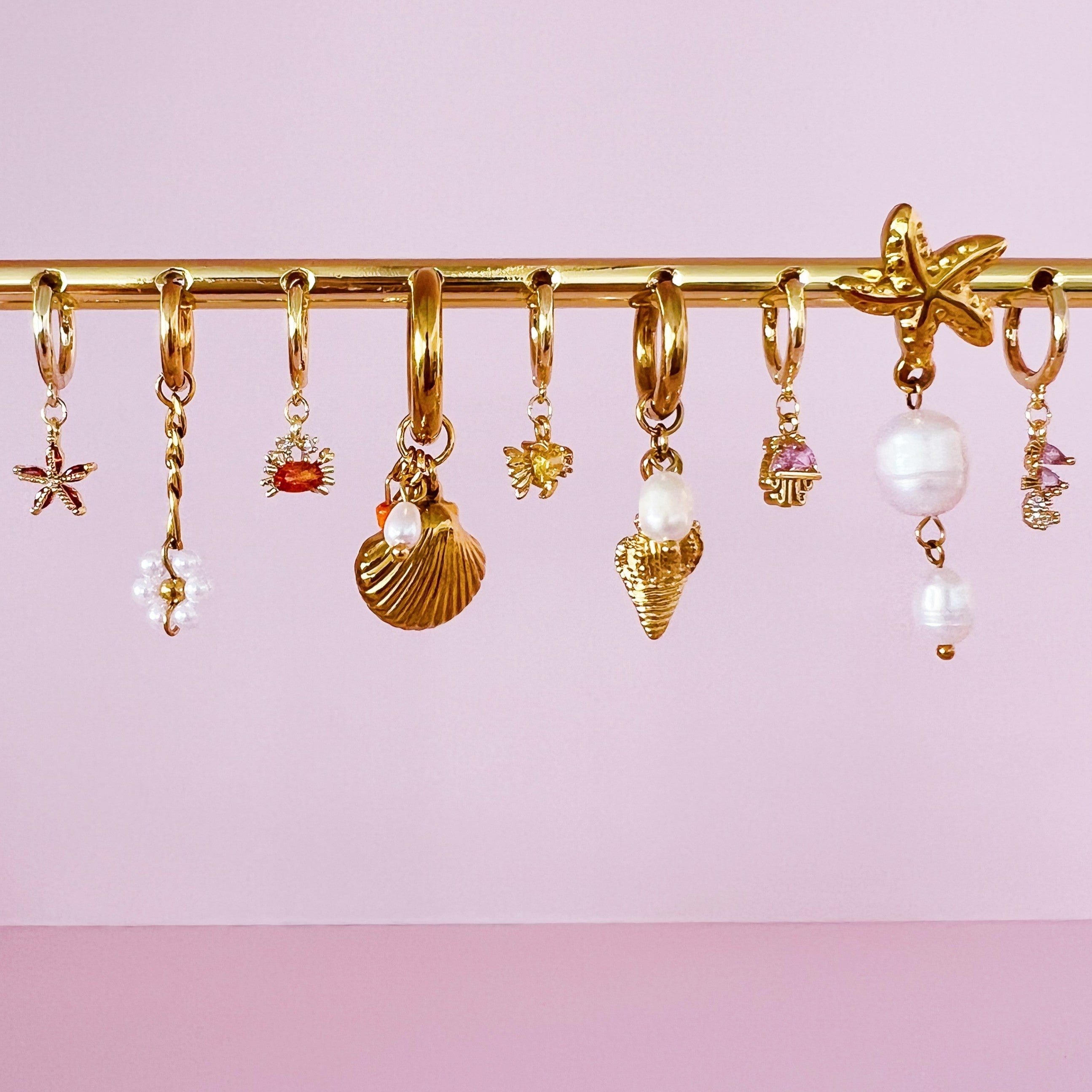 Oorbellen colorful shells