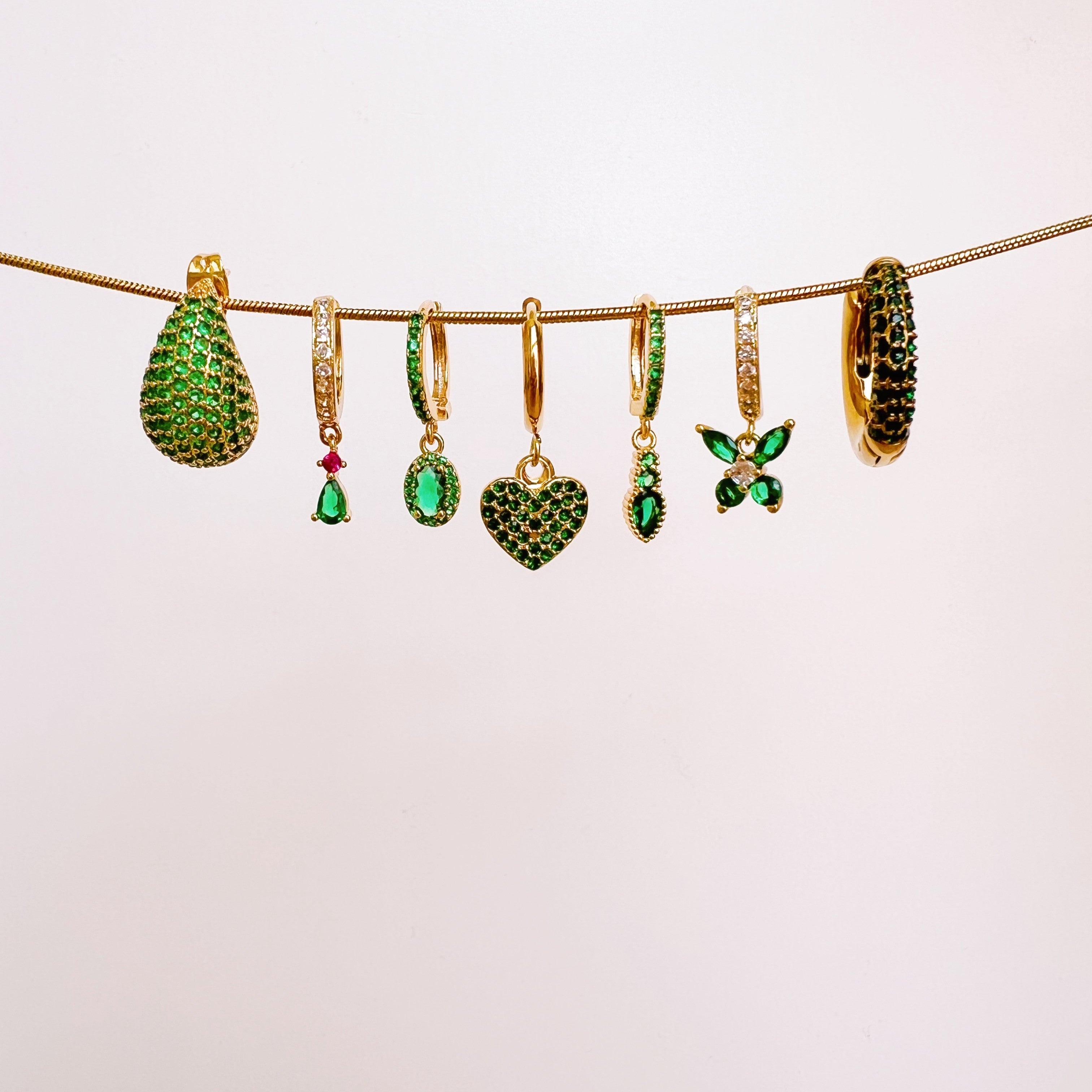 Earrings pia green