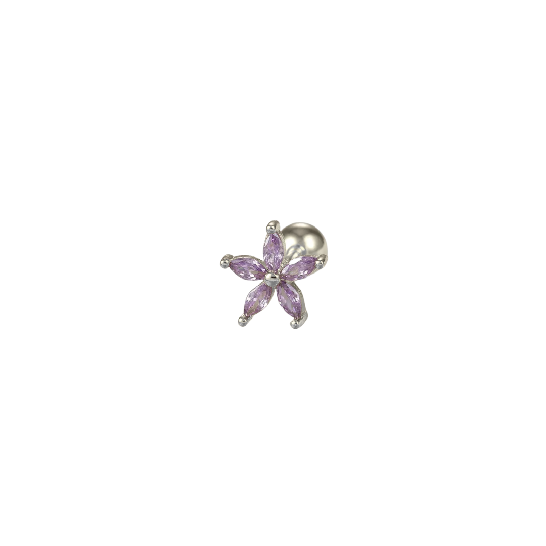Piercing classic flower purple