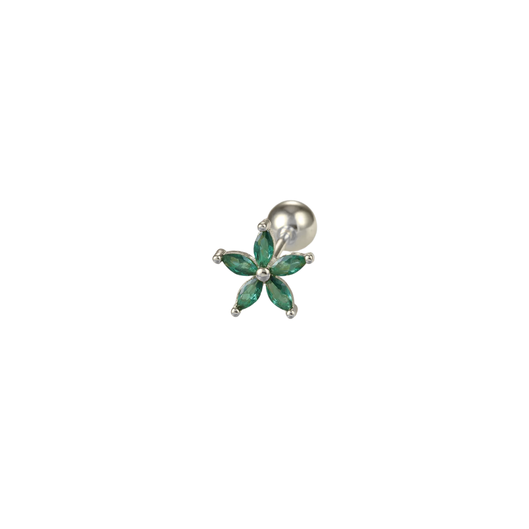 Piercing classic flower groen