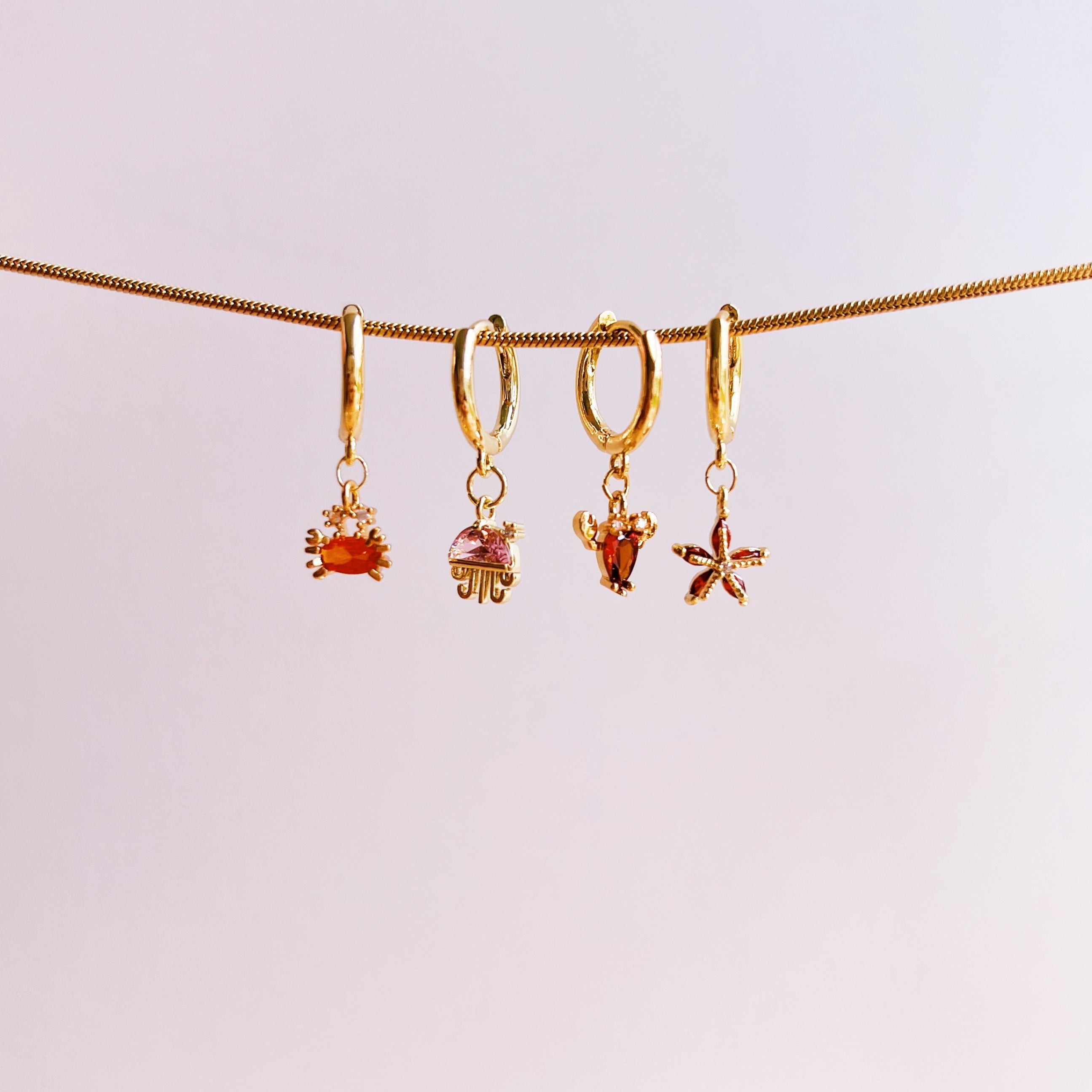 Earring red crab
