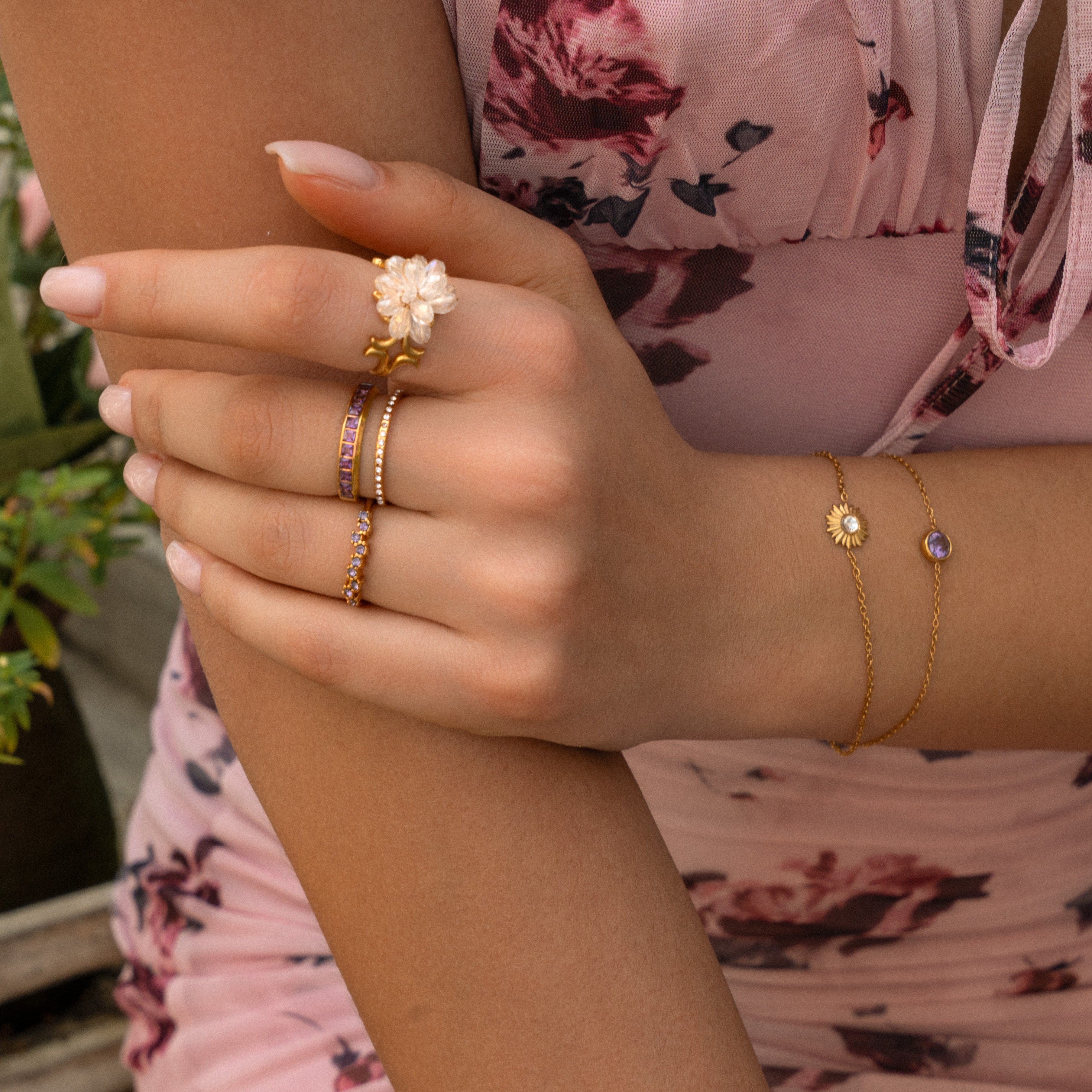 Armband savina paars