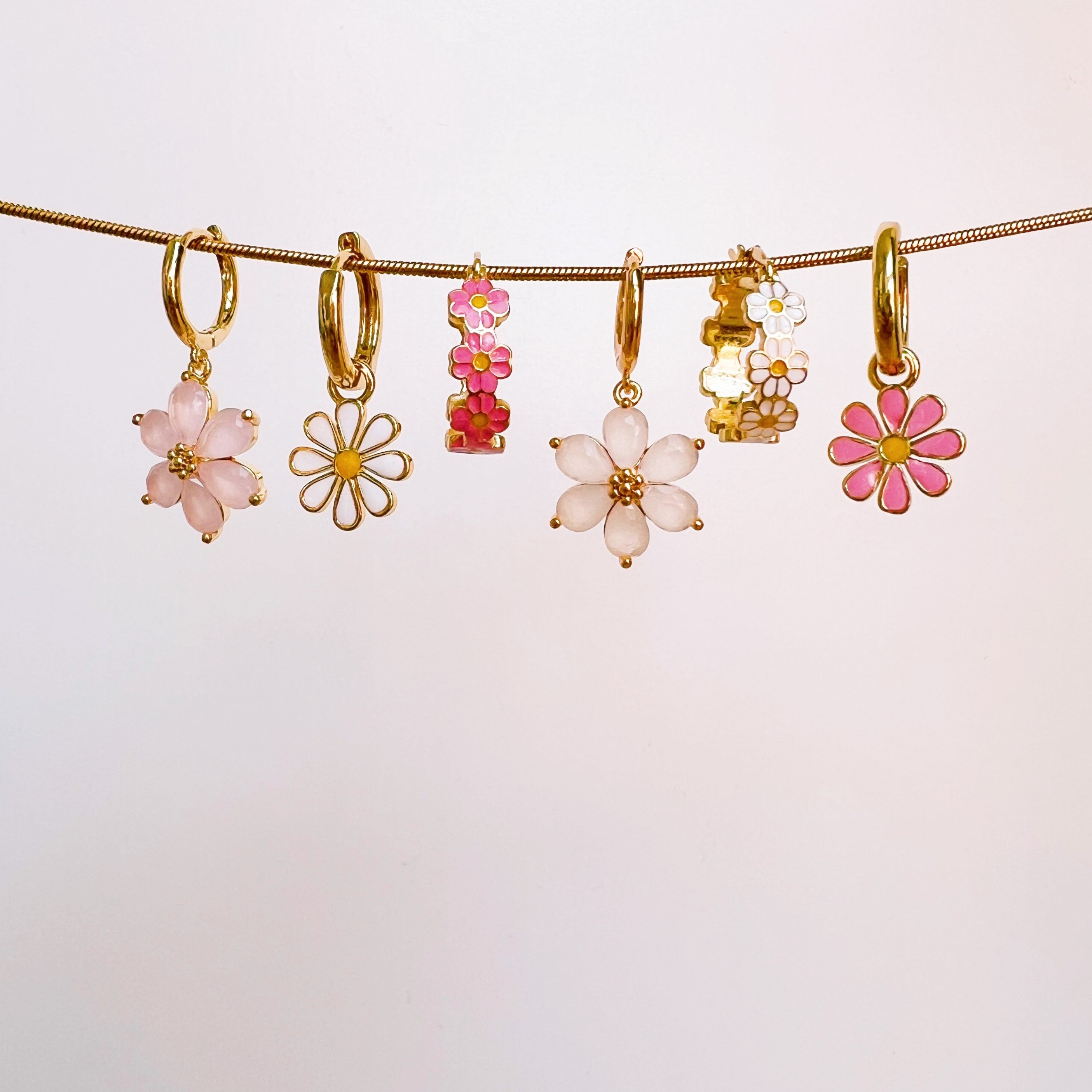 Rosabella white earrings