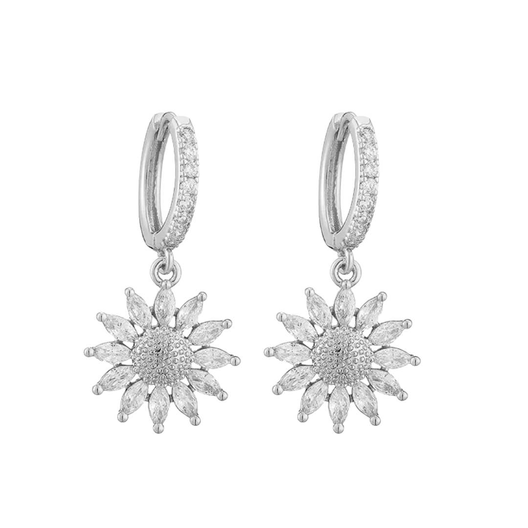 Radiant flower earrings