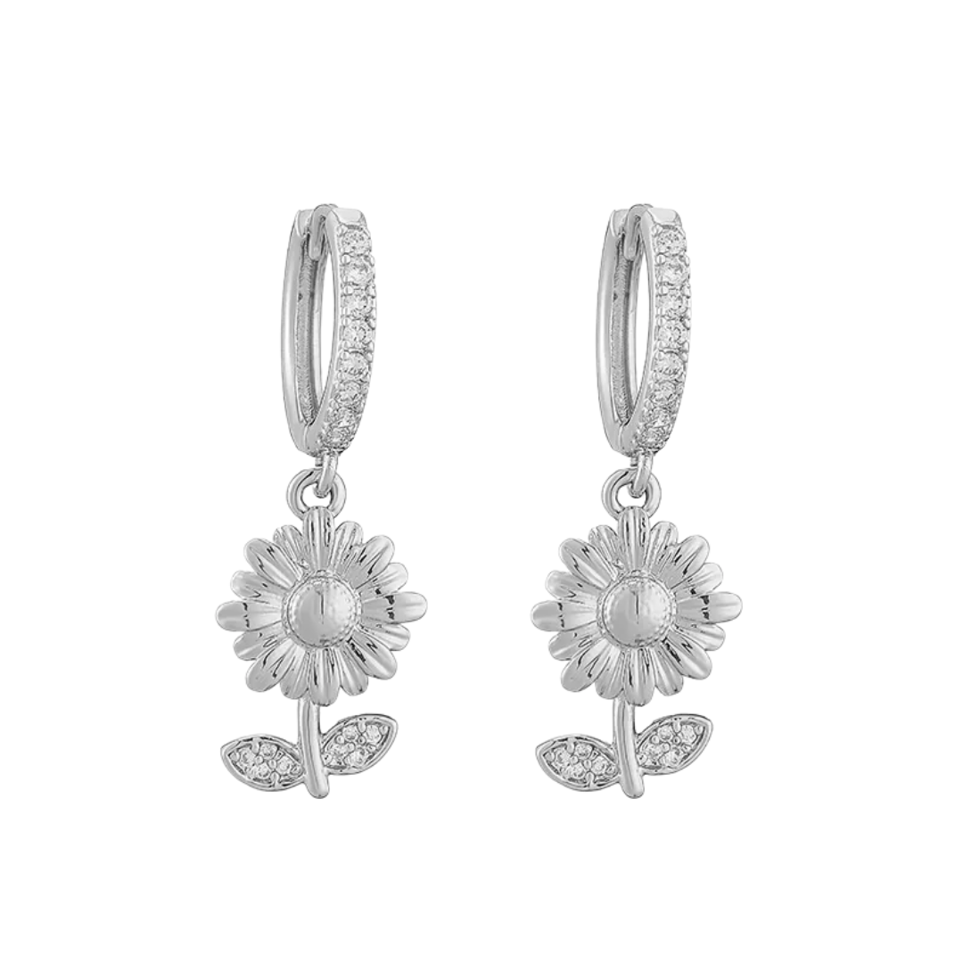 Sparkling sunflower earrings