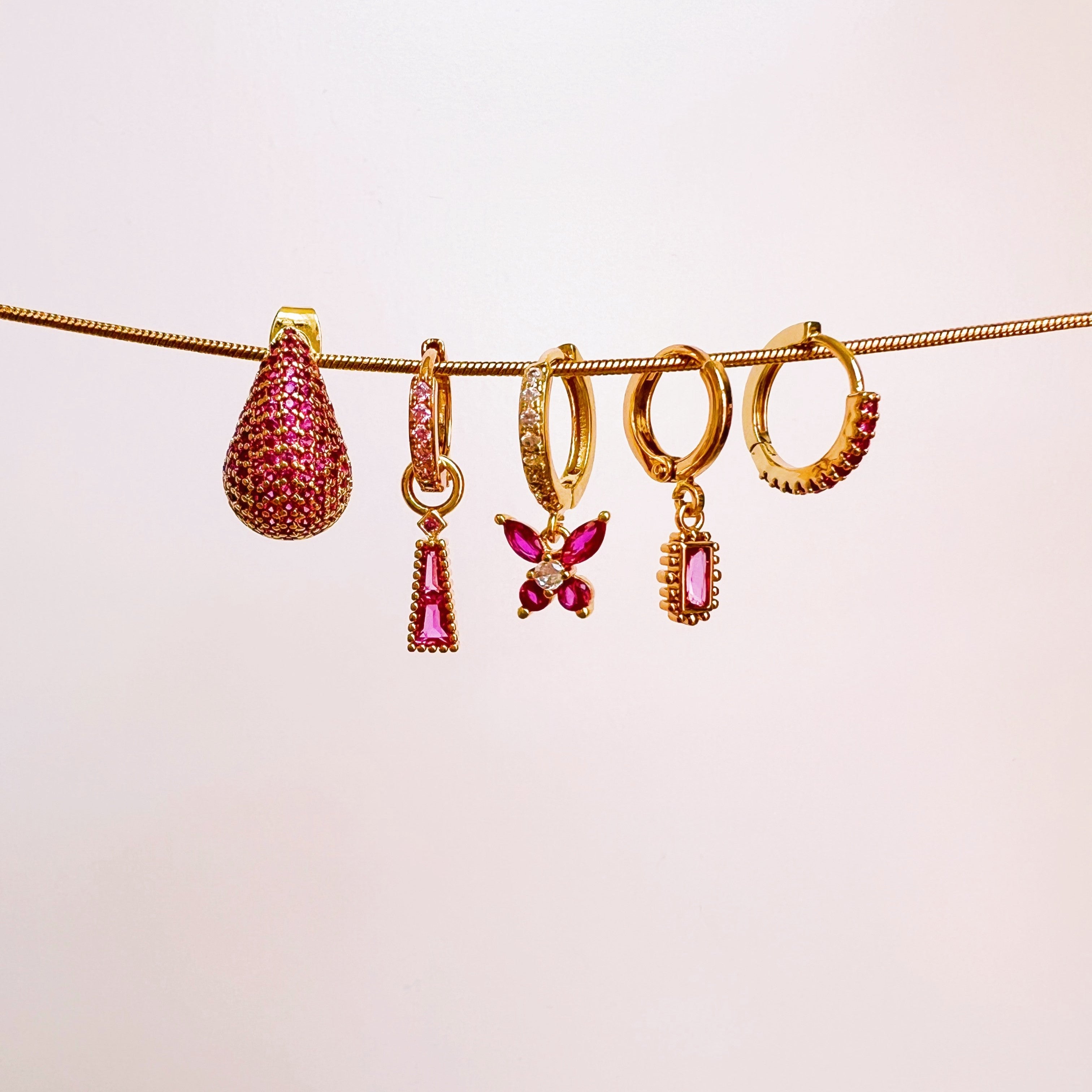 Oorbellen sienna roze