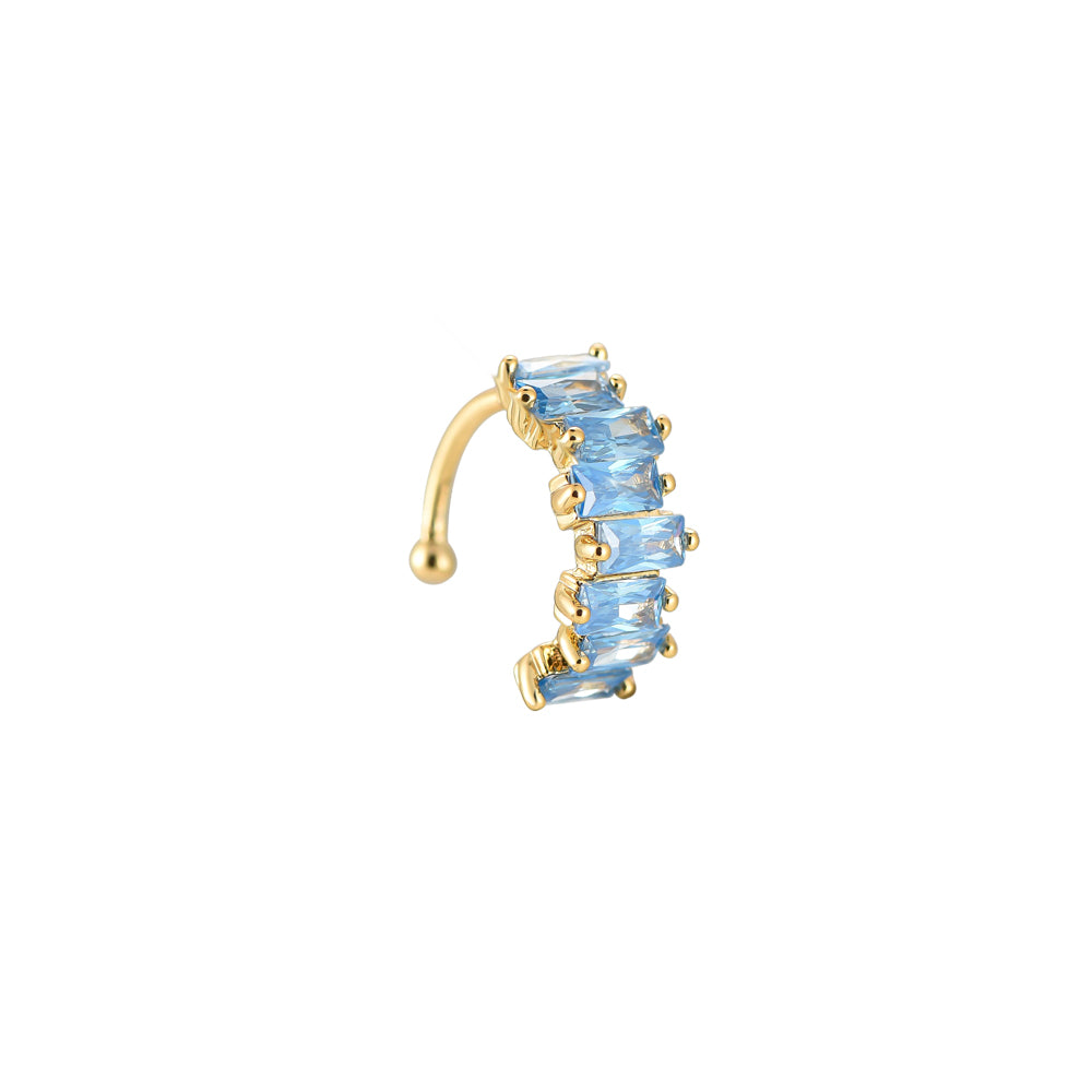 Earcuff sparkling diamonds blauw