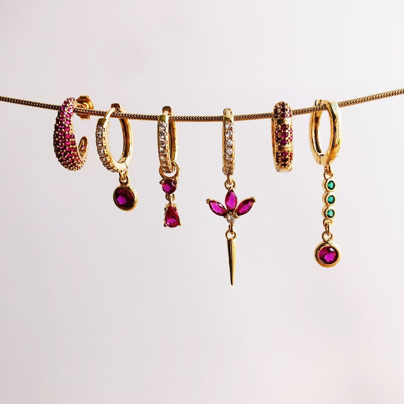 Earrings theona fuchsia