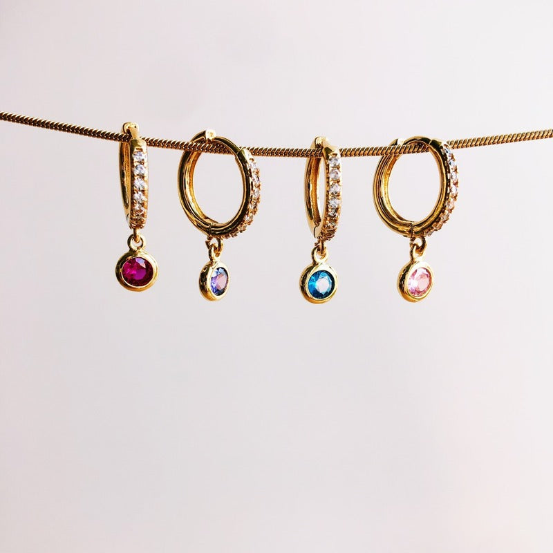 Earrings theona purple