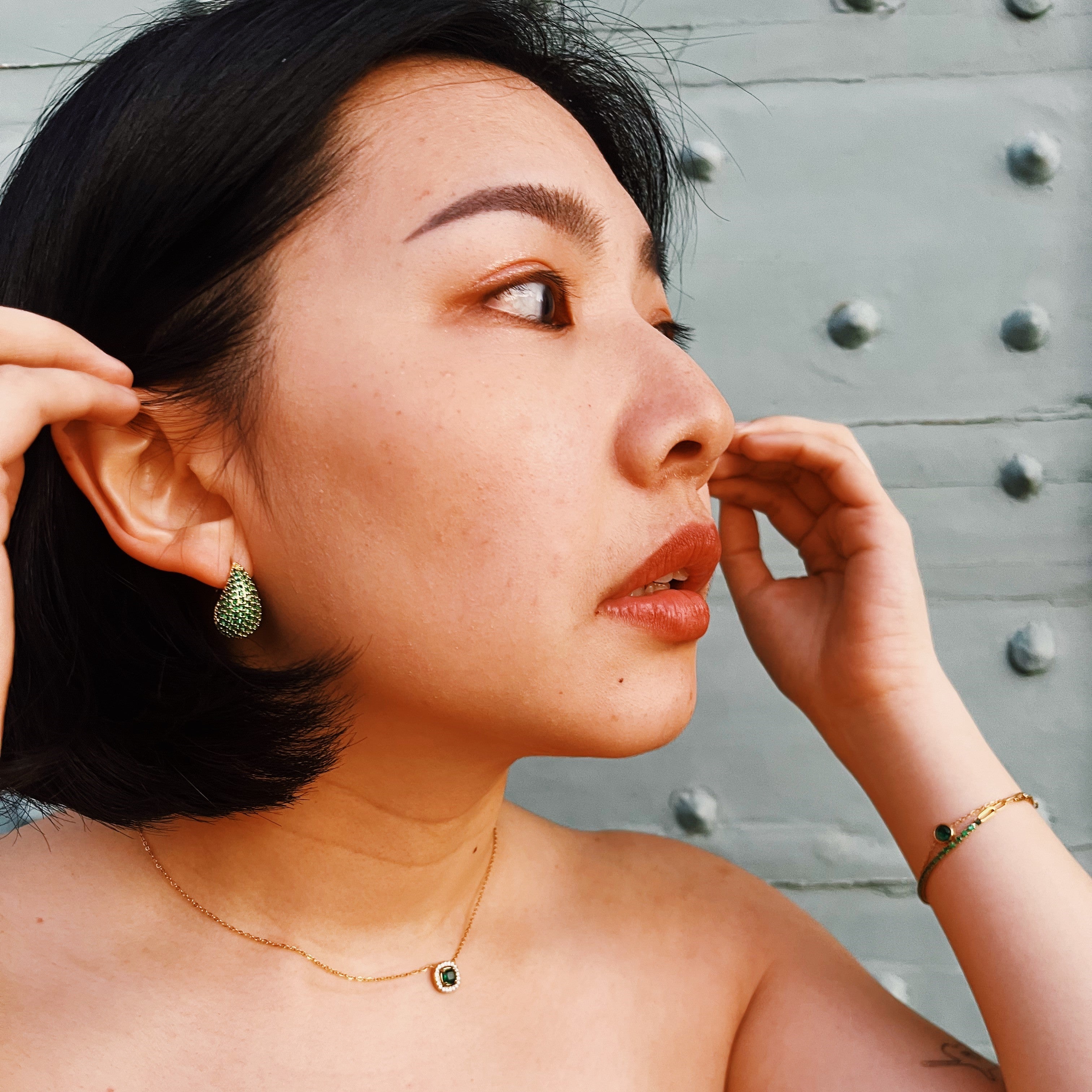 Oorbellen vittoria groen