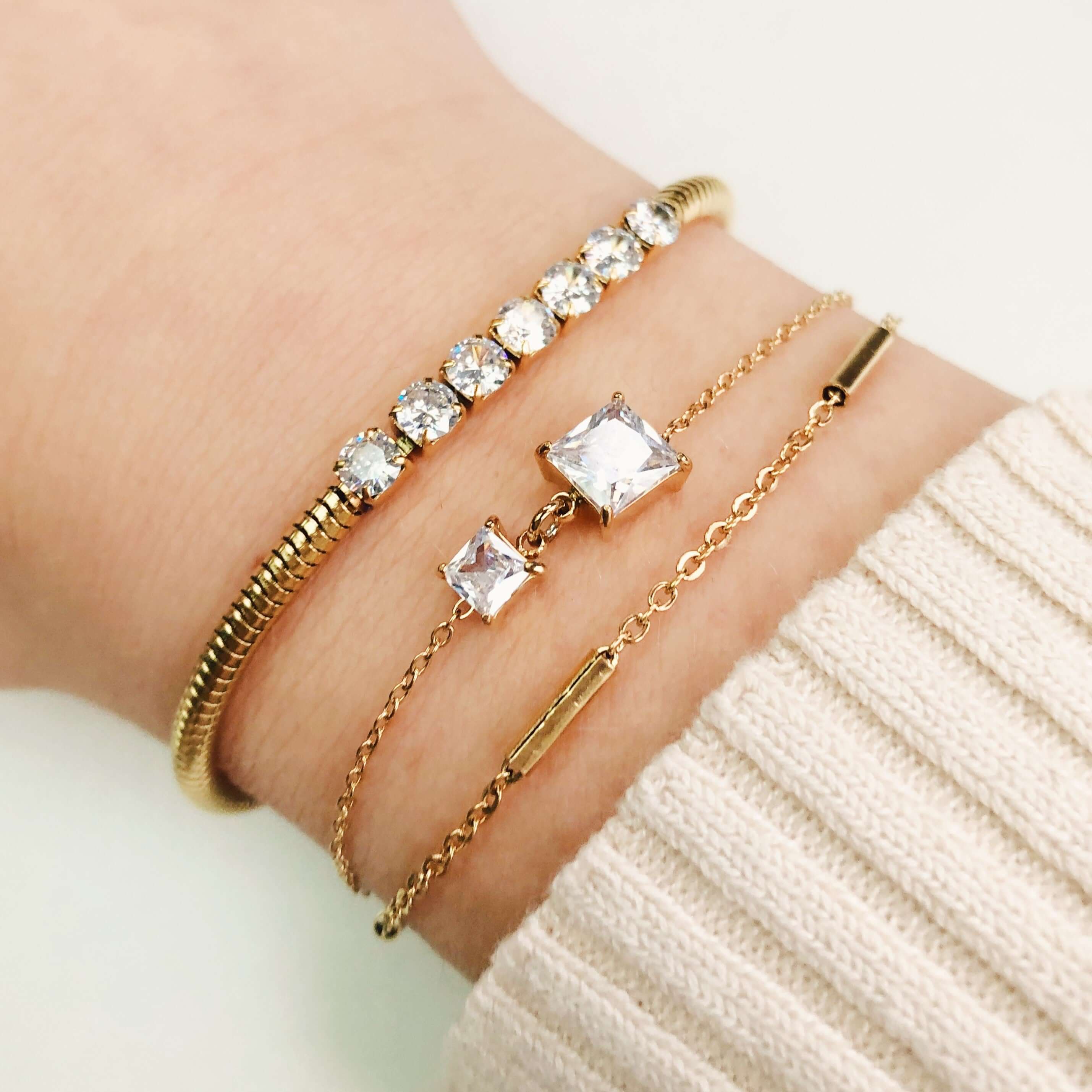 Double diamond bracelet