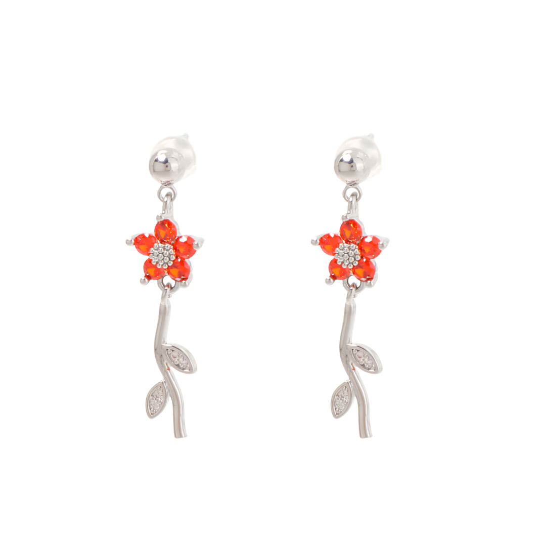 Oorbellen sweet flower oranje