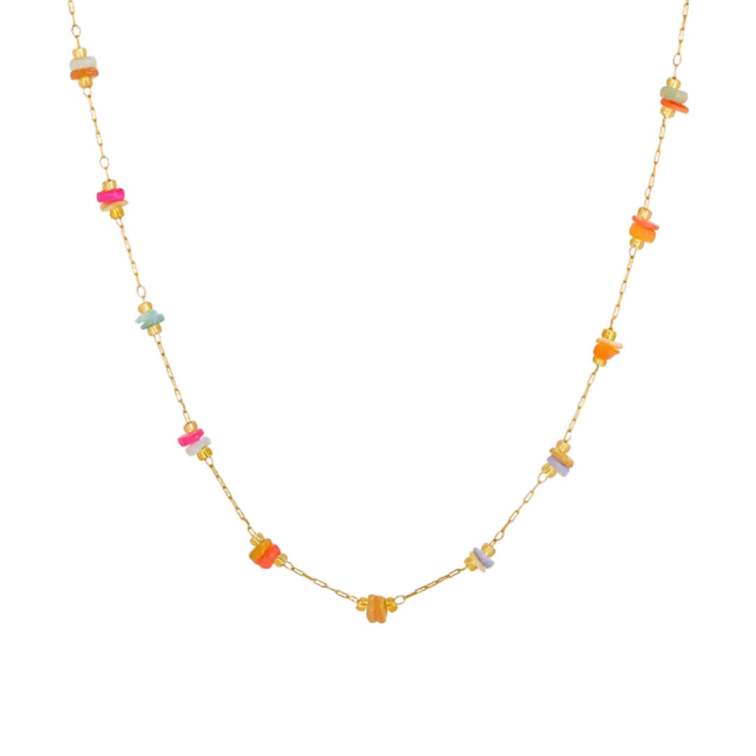 Ketting rainbow stones