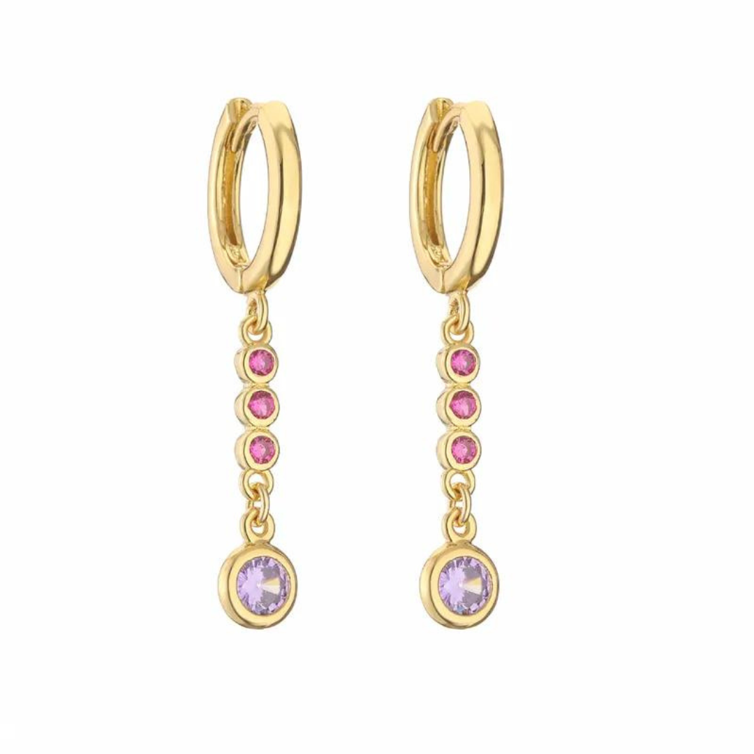 Earrings lindy purple