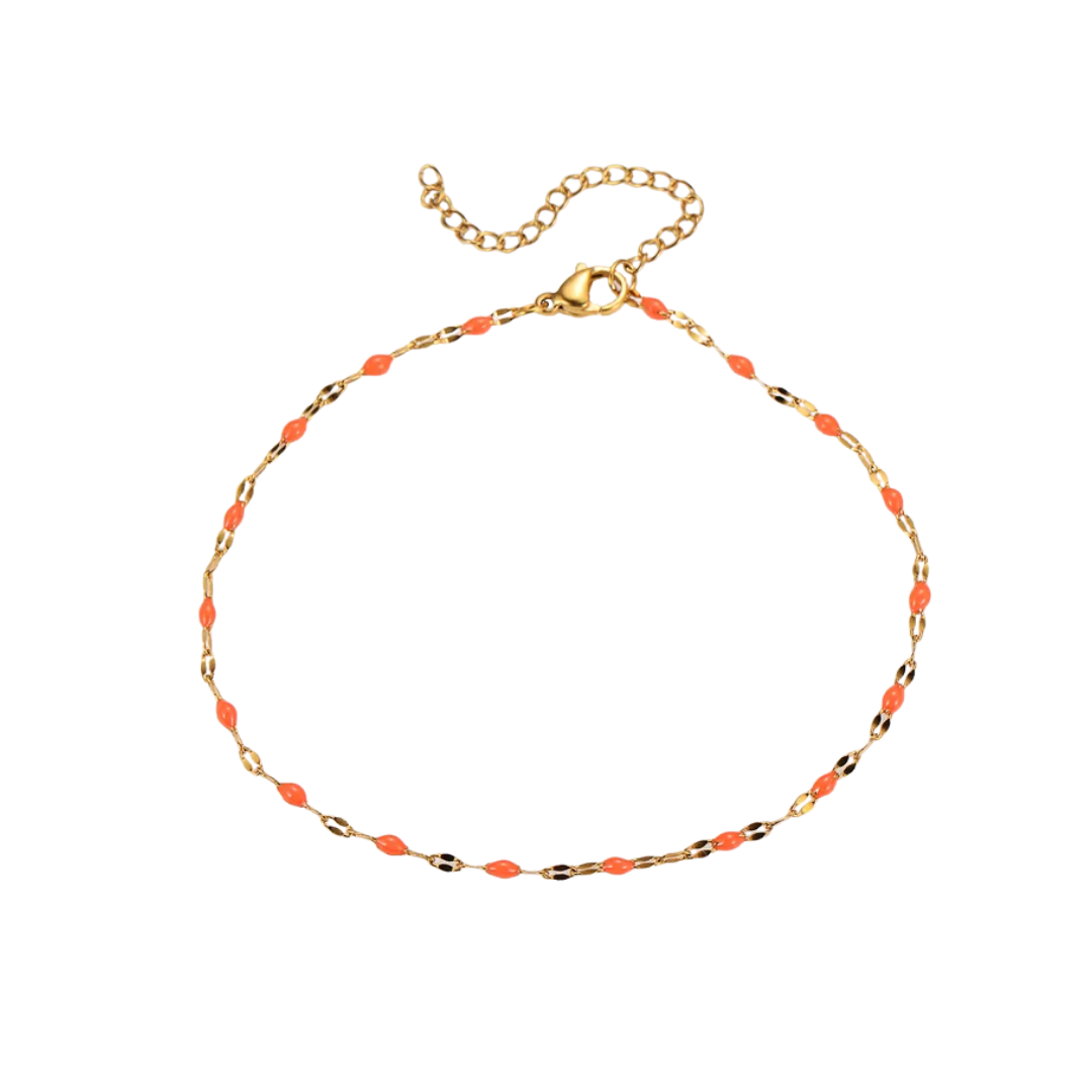 Enkelbandje chloe oranje