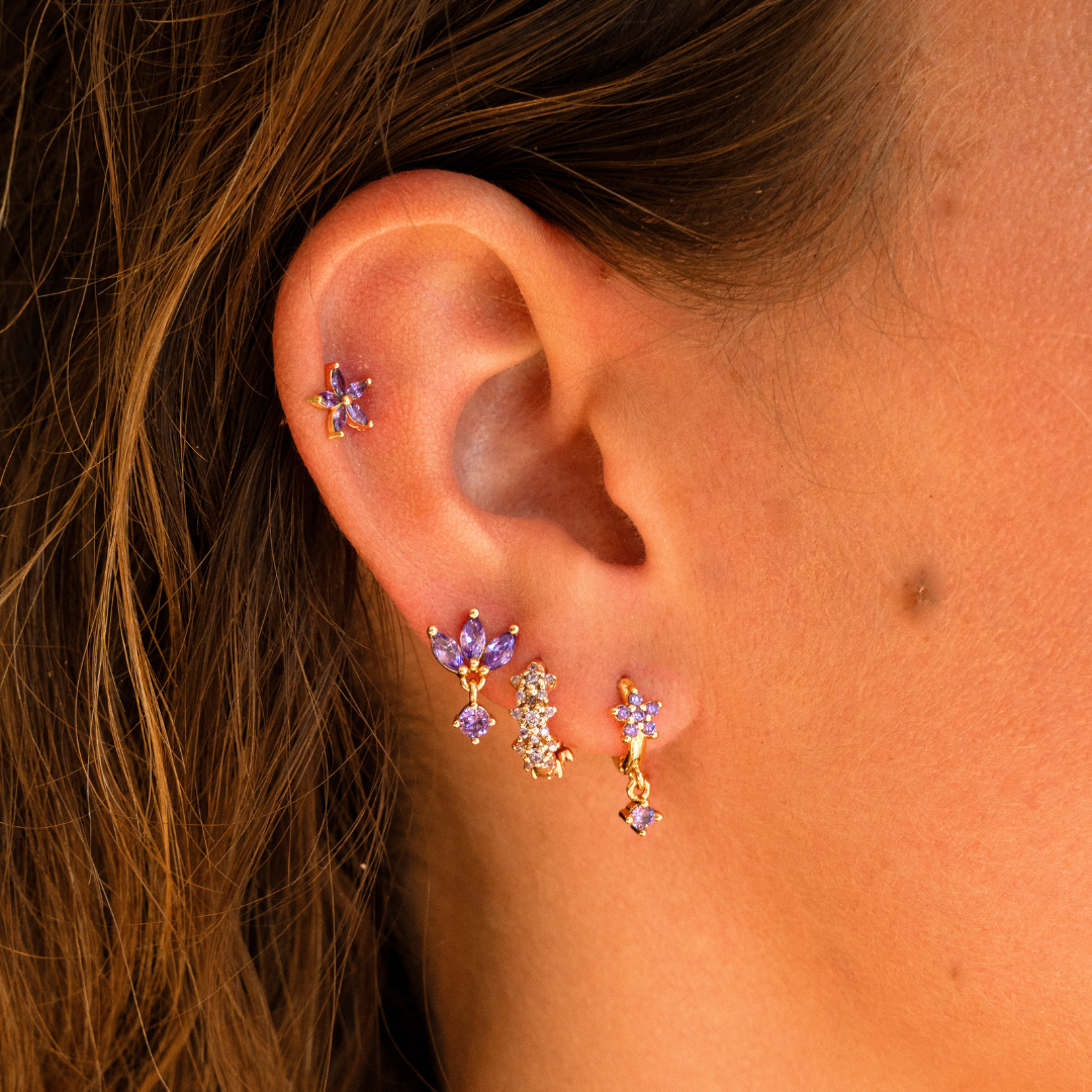 Alana studs purple
