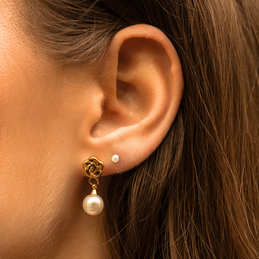 Tiny pearl studs
