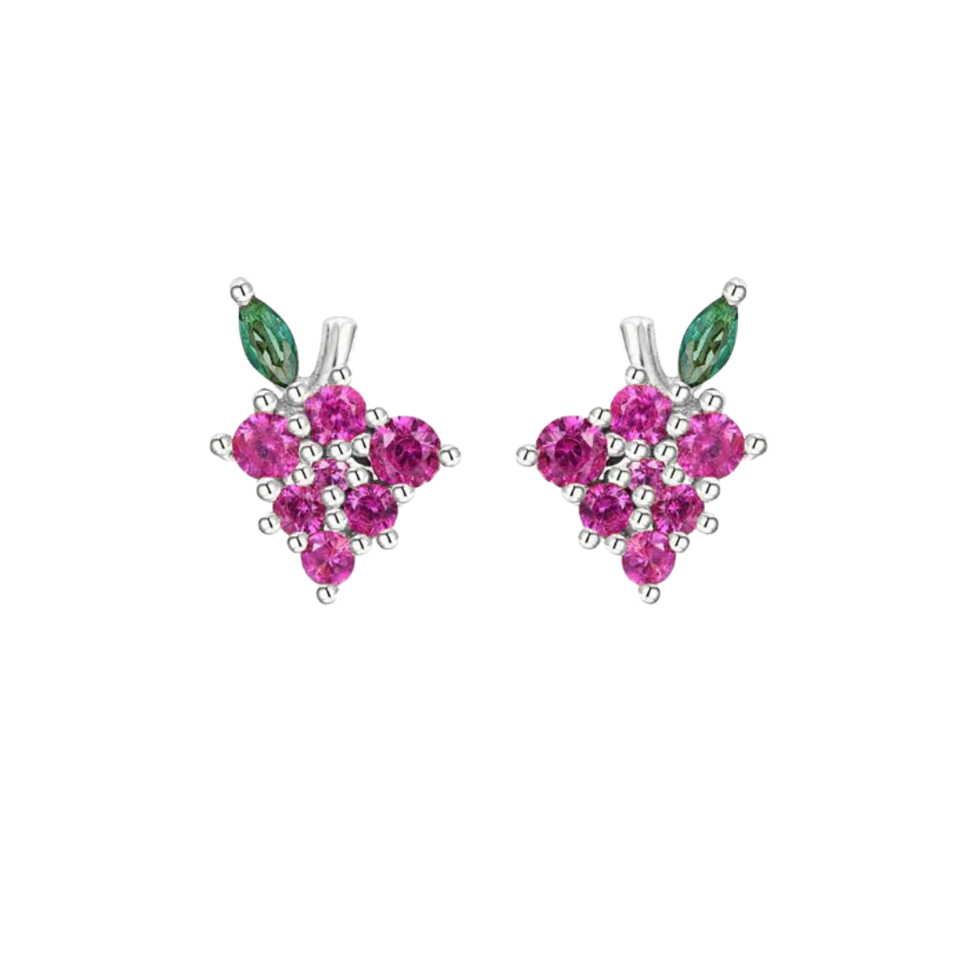 Fuchsia grape studs
