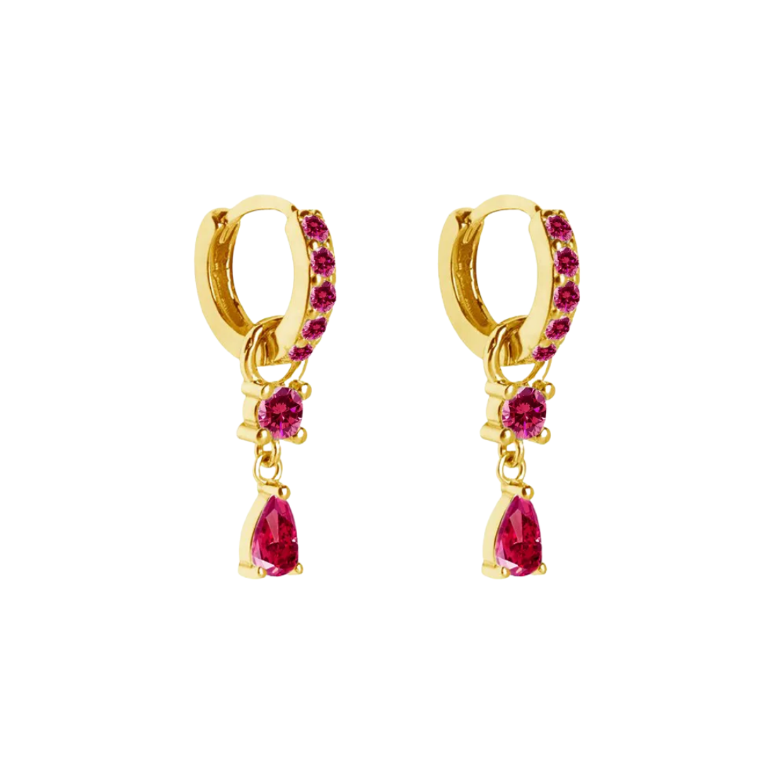 Oorbellen aurelia fuchsia