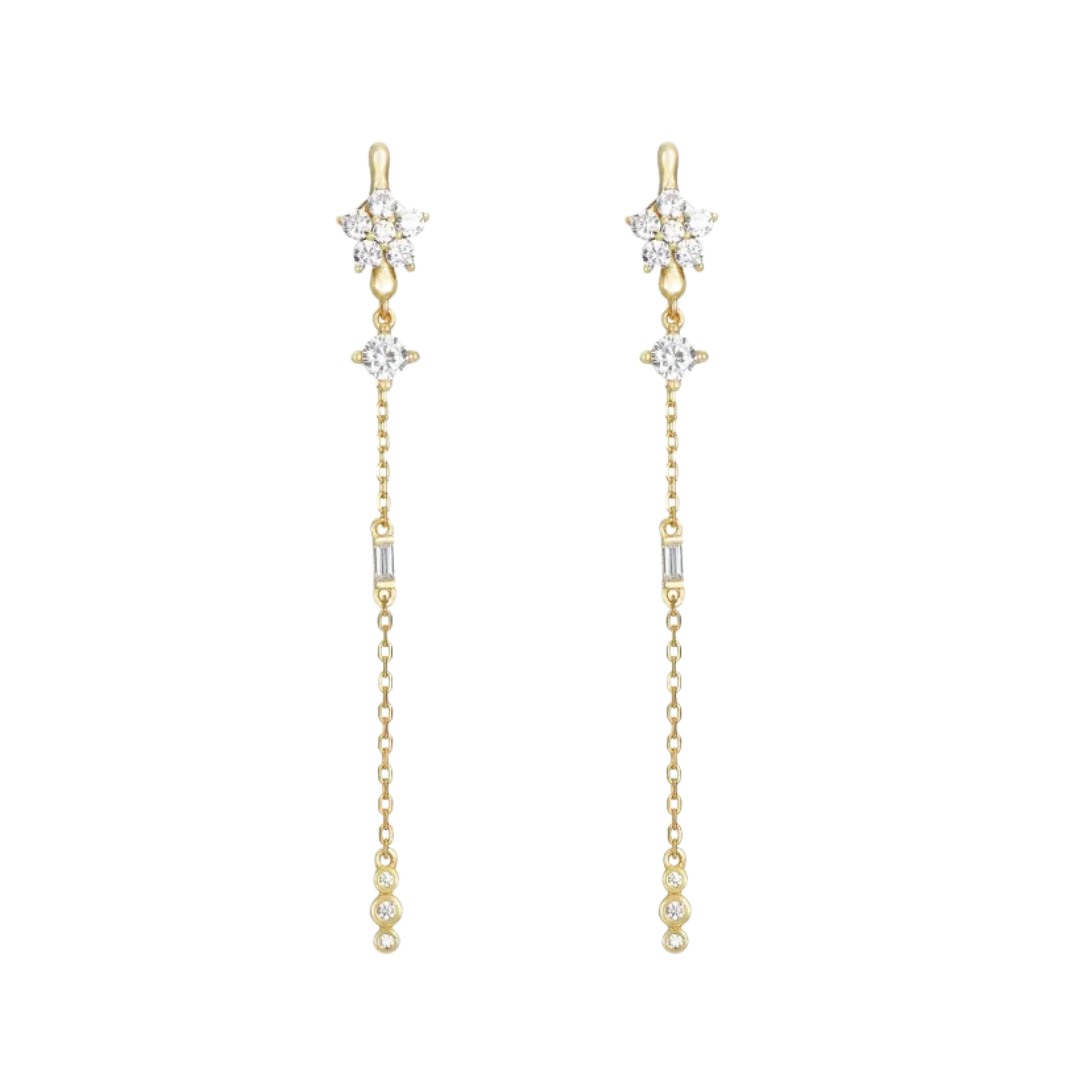 Oorbellen flower dream wit