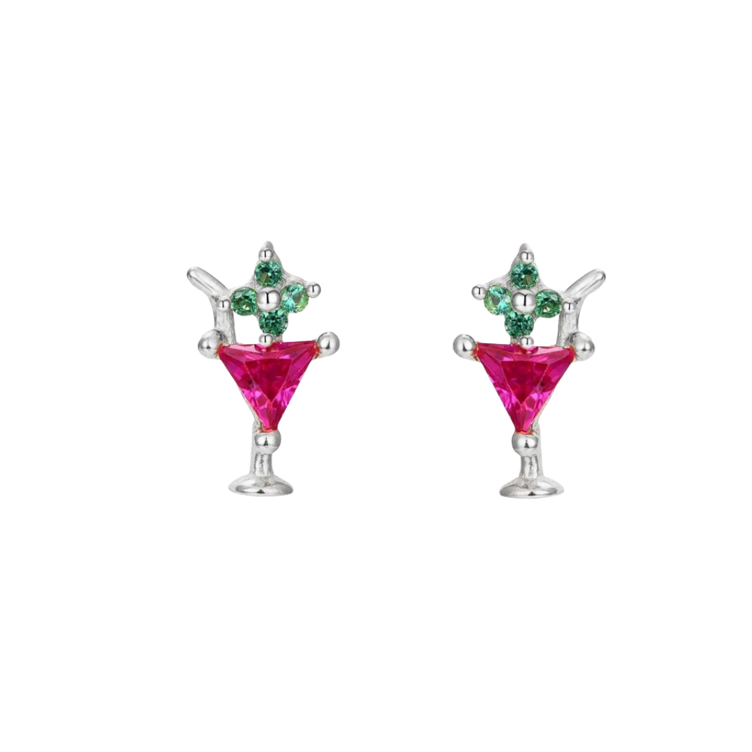 Pink martini studs