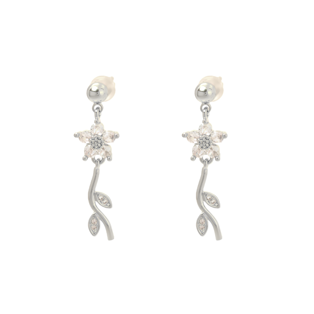 Oorbellen sweet flower wit