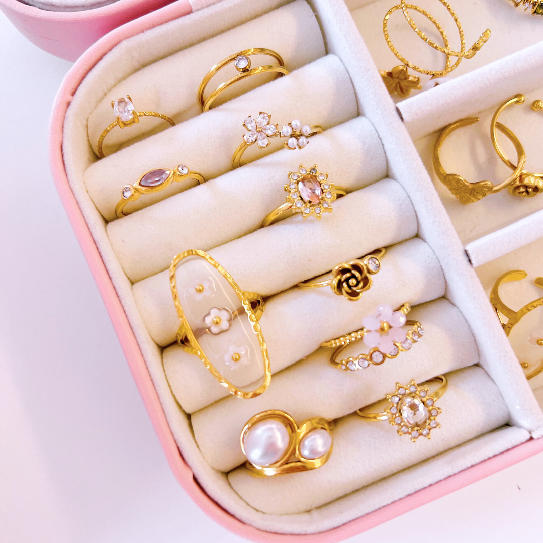 Ring classic flower roze – Rosies | online jewelry