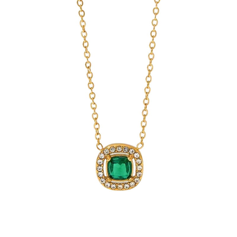Necklace adelaide green