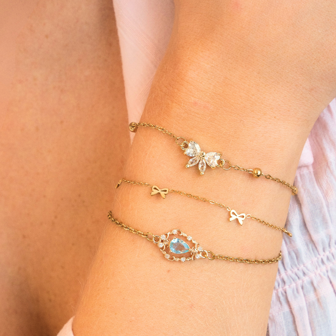 Armband viola lichtblauw