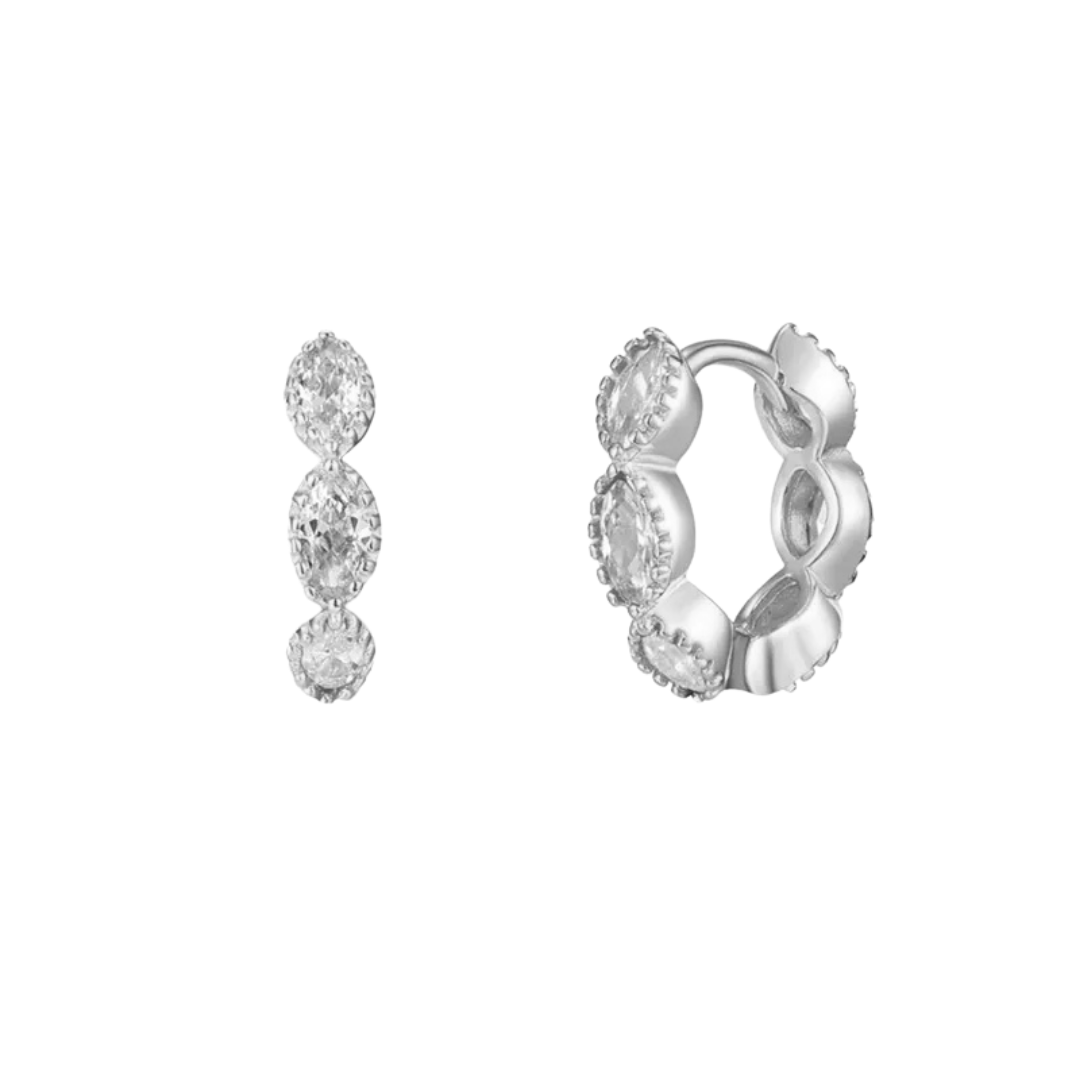 Brisa hoops white