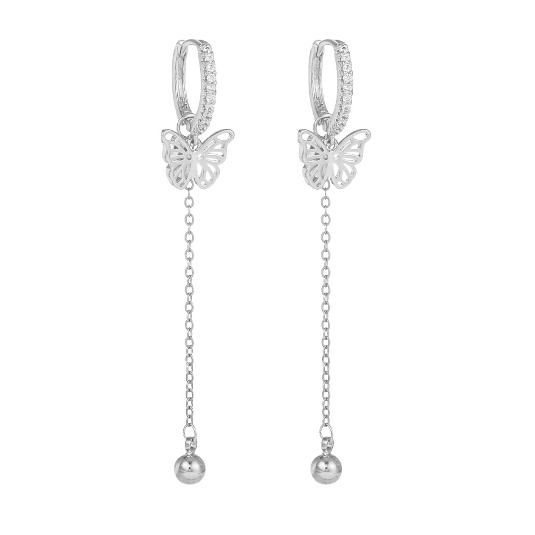 Earrings butterfly charm