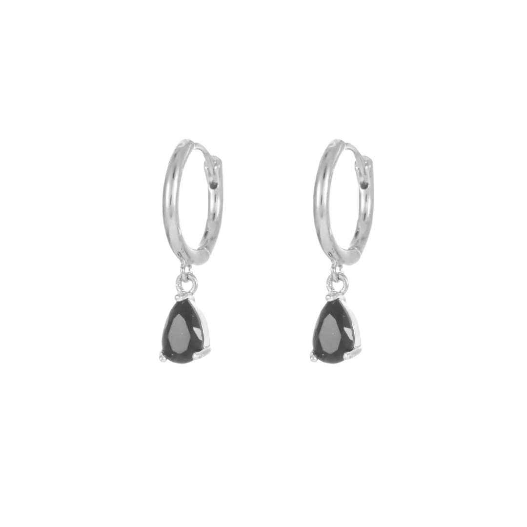 Earrings diamond drop black